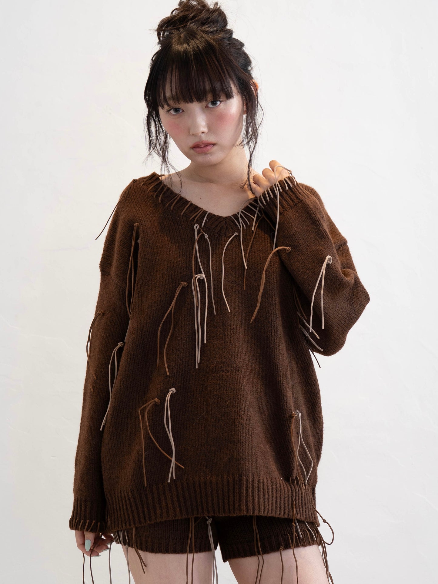 フリンジニットセットアップ DPC02011