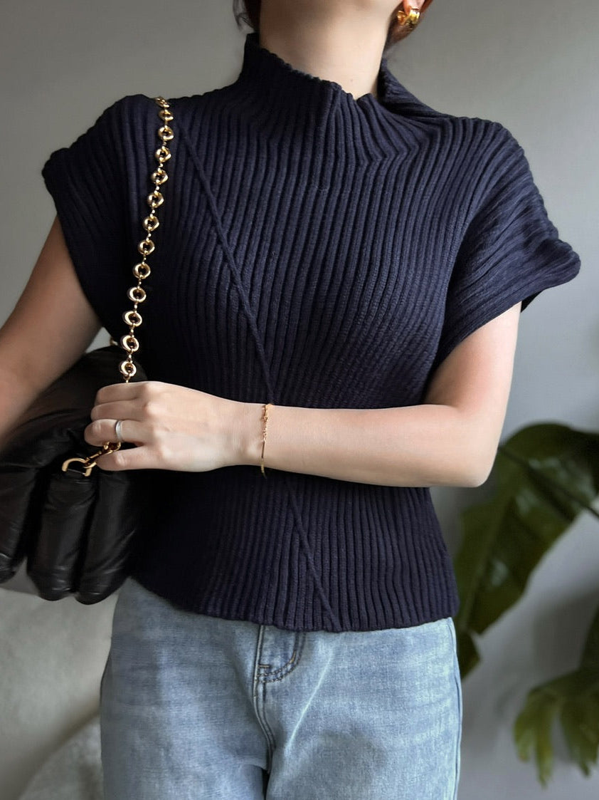 ボトルネックリブニット DPB56368