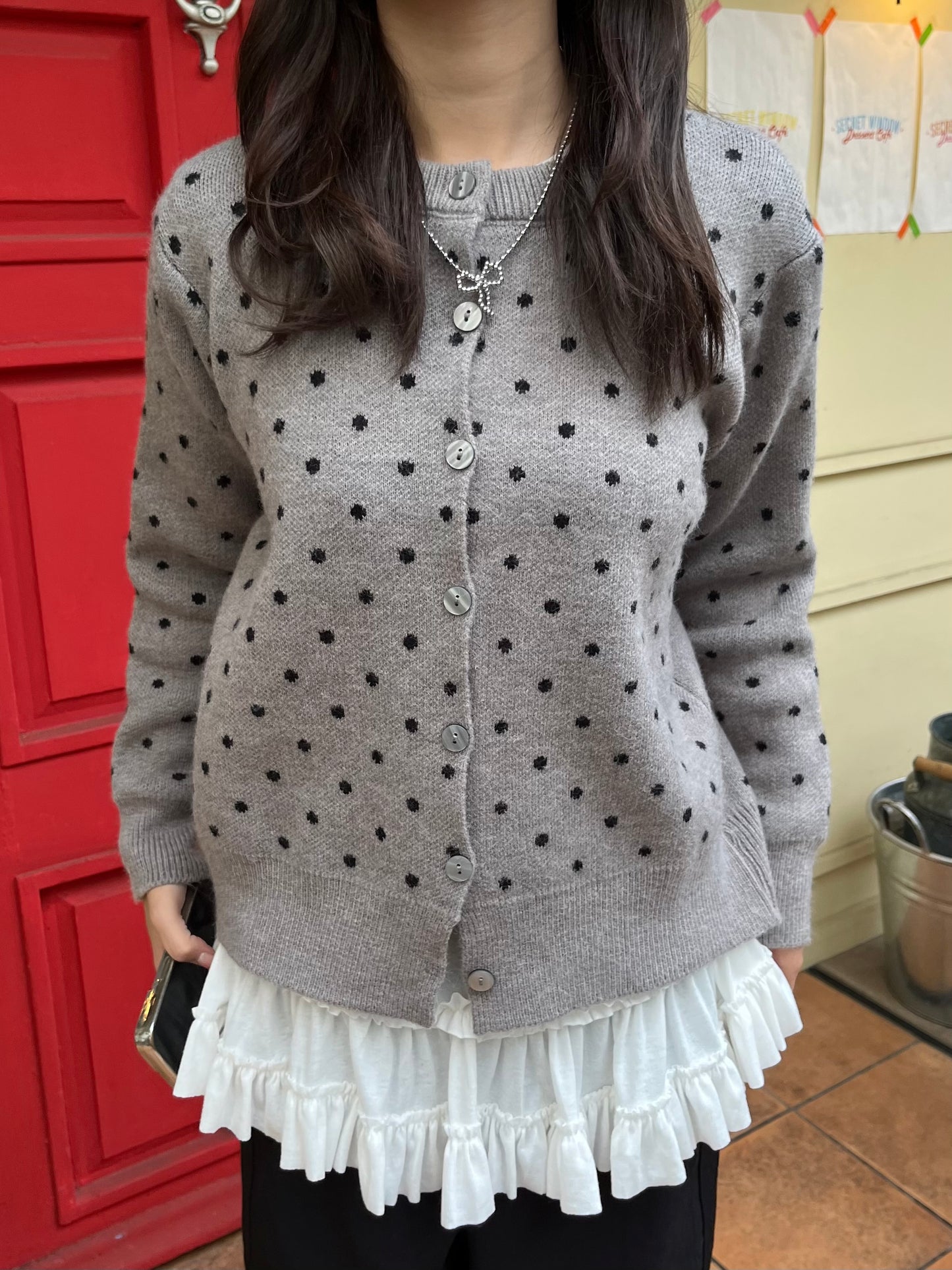 ドットニットカーディガン DPB94023