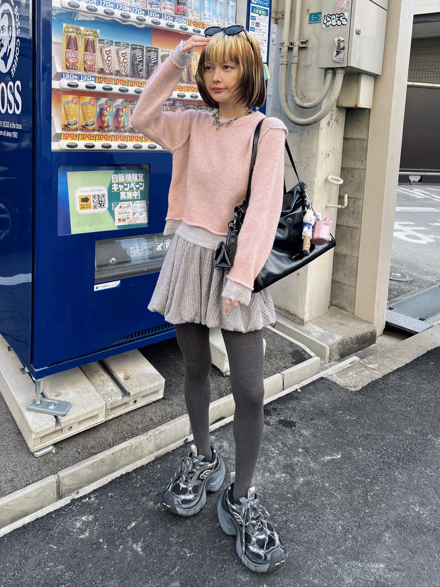 クルーネックレイヤードニット DPB79251