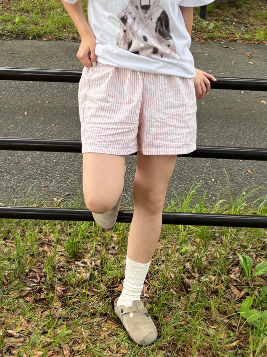 ピンクストライプショートパンツ DPB84354