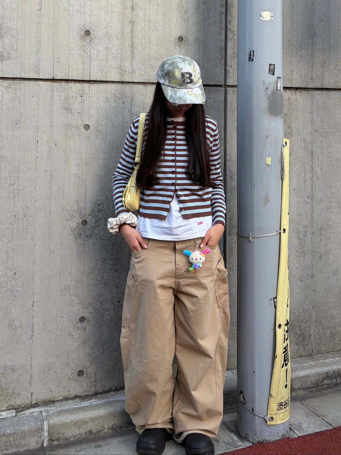 ストライプニットカーディガン DPB92085