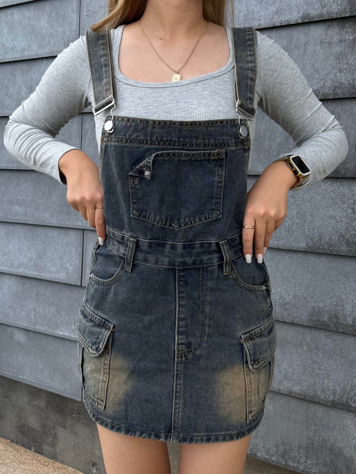 デニムミニサロペット DPB73502