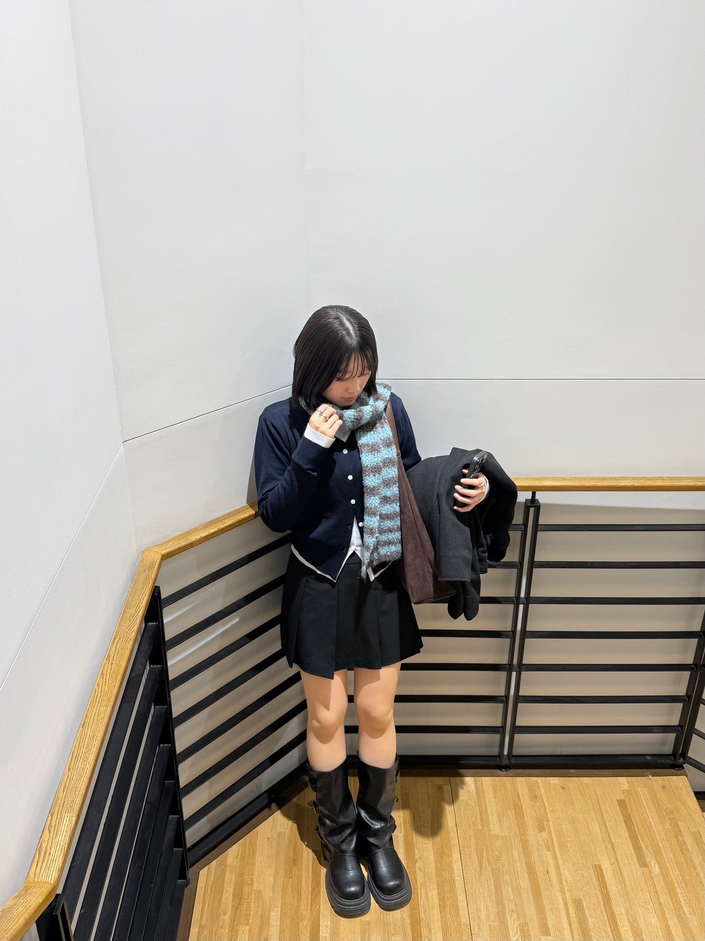 ボーダーニットマフラー DPB93057