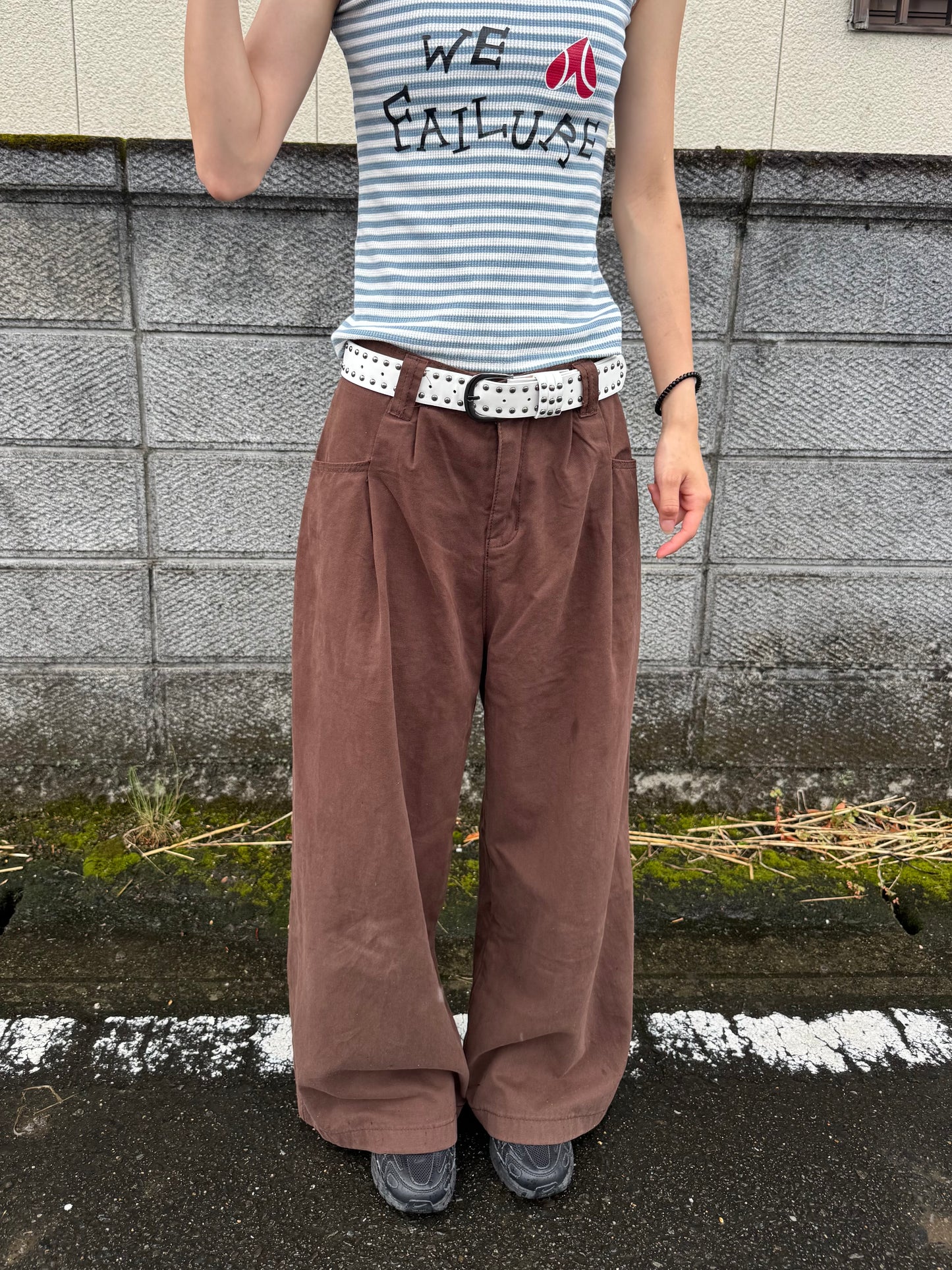 ブラウンワイドパンツ DPC07032