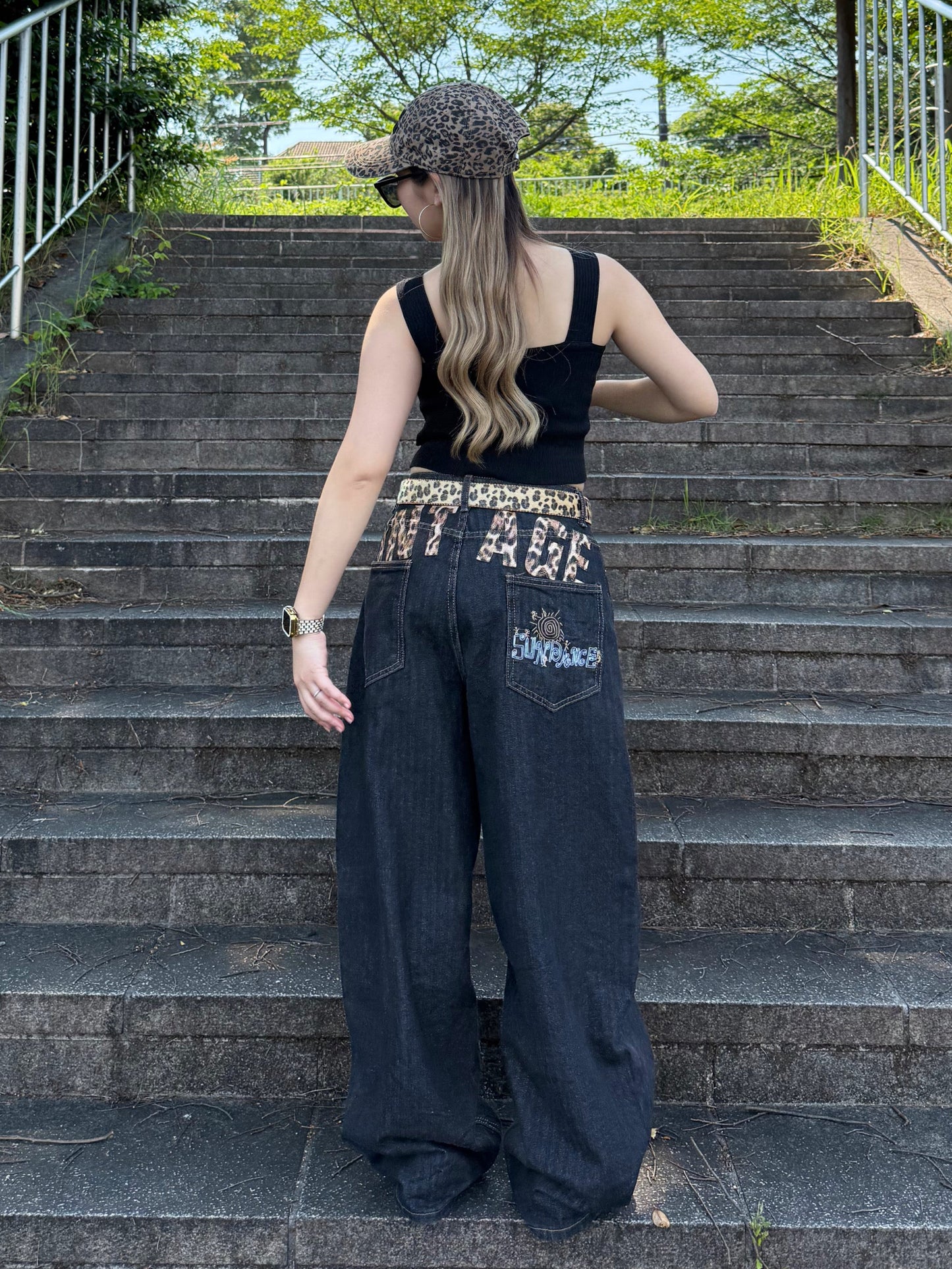 バックロゴストライプワイドパンツ DPB73629