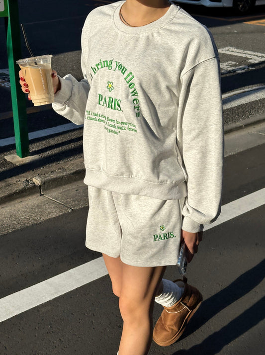 グレーロゴスウェットセットアップ DPB47190