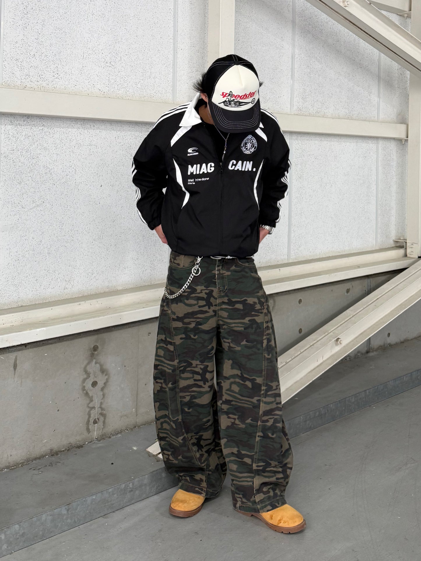 カモフラワイドデニムパンツ DPB90085