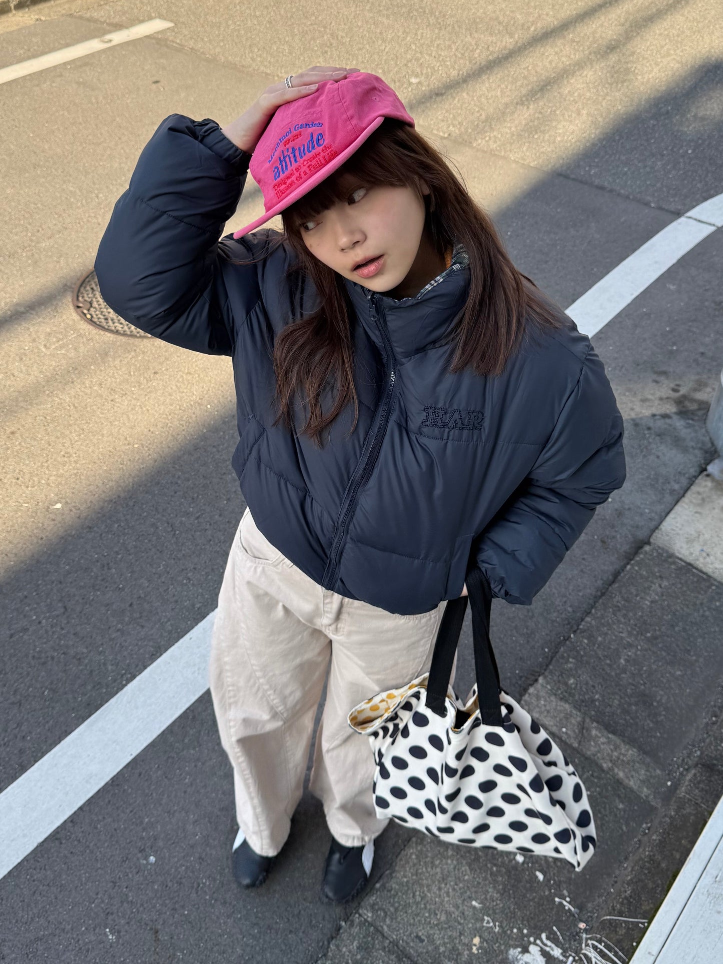 リバーシブルチェック中綿ジャケット DPB91075