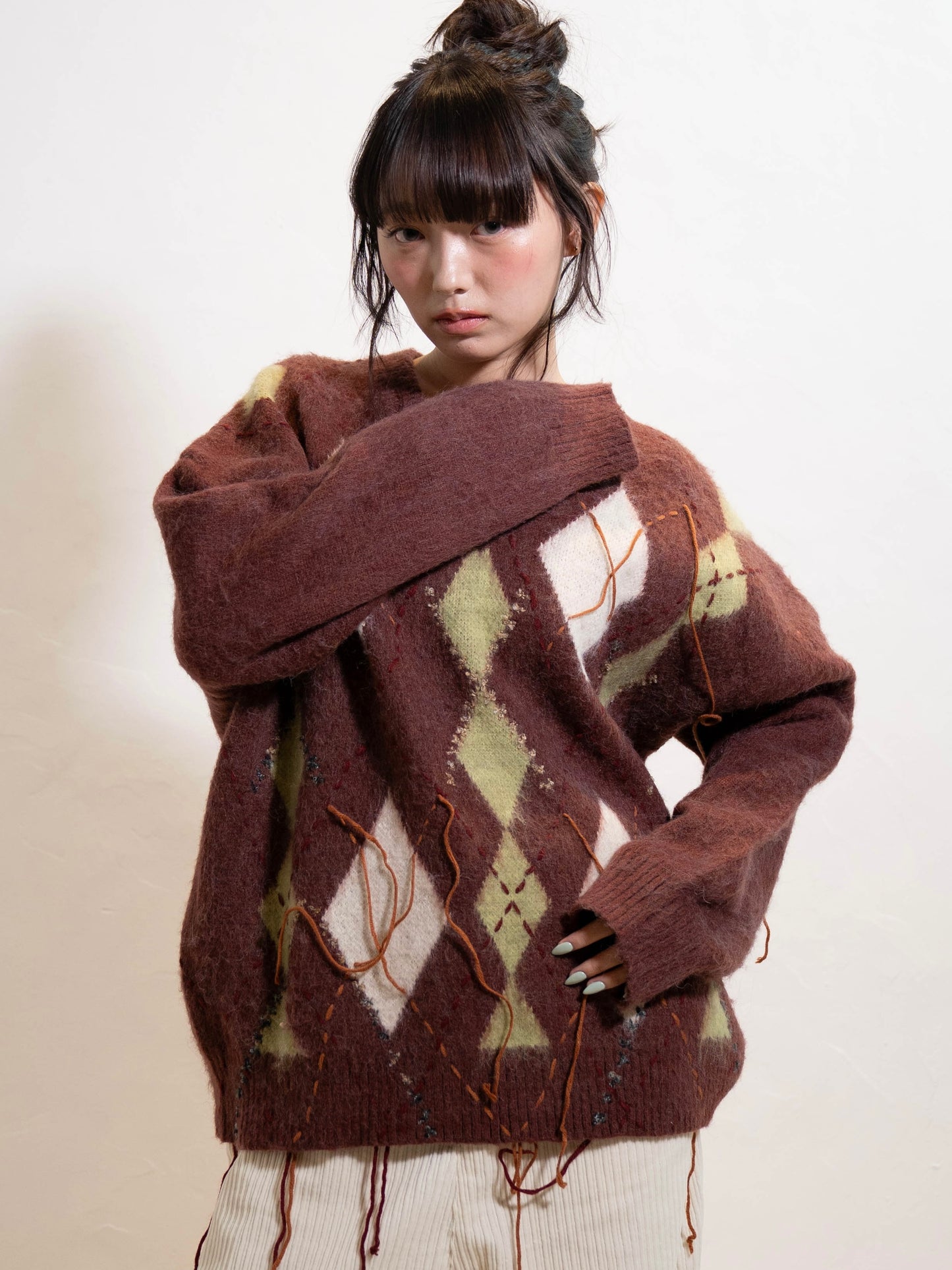 アーガイルチェックニット DPC02012