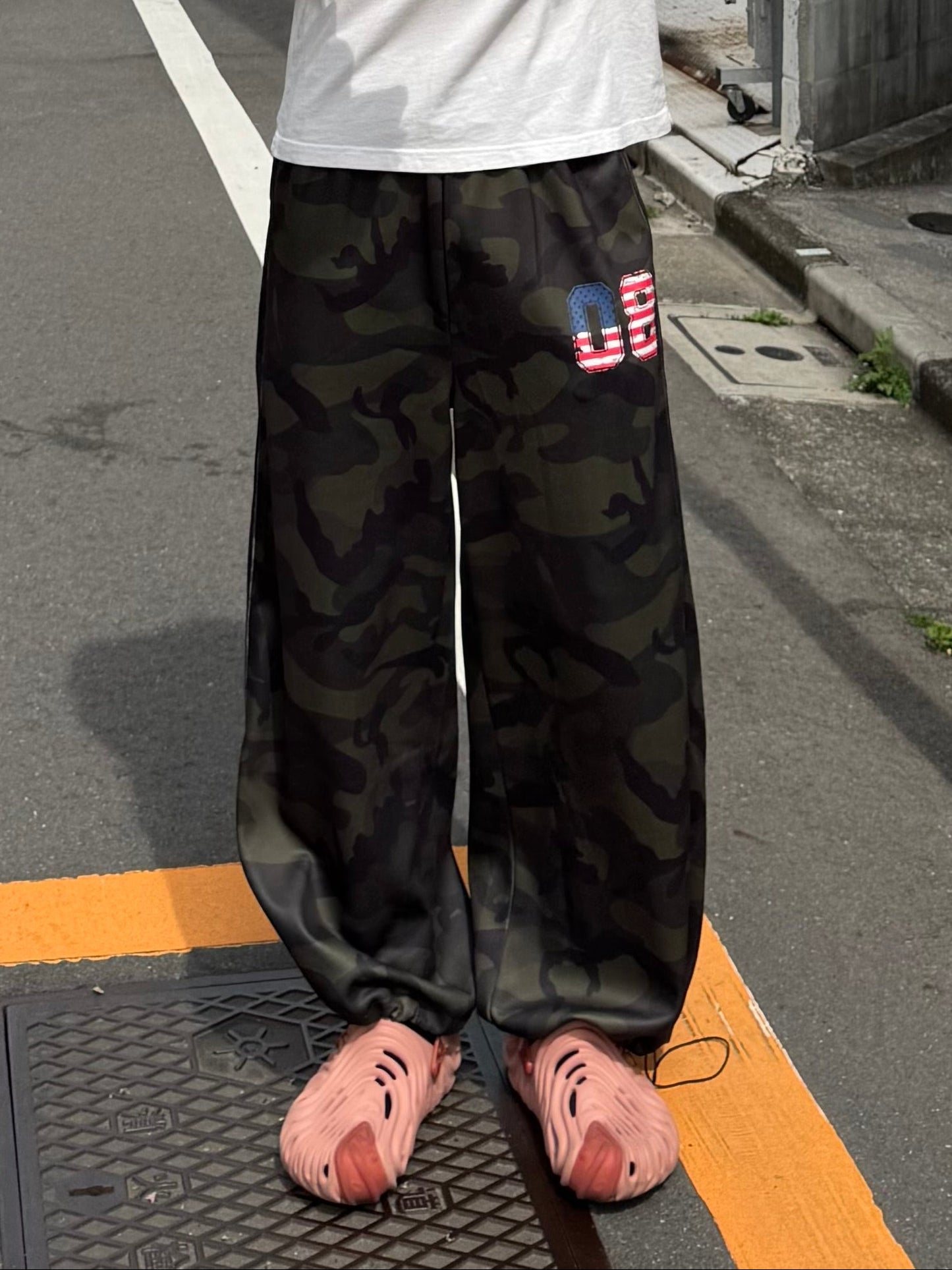 カモフラワイドスウェットパンツ DPC05008
