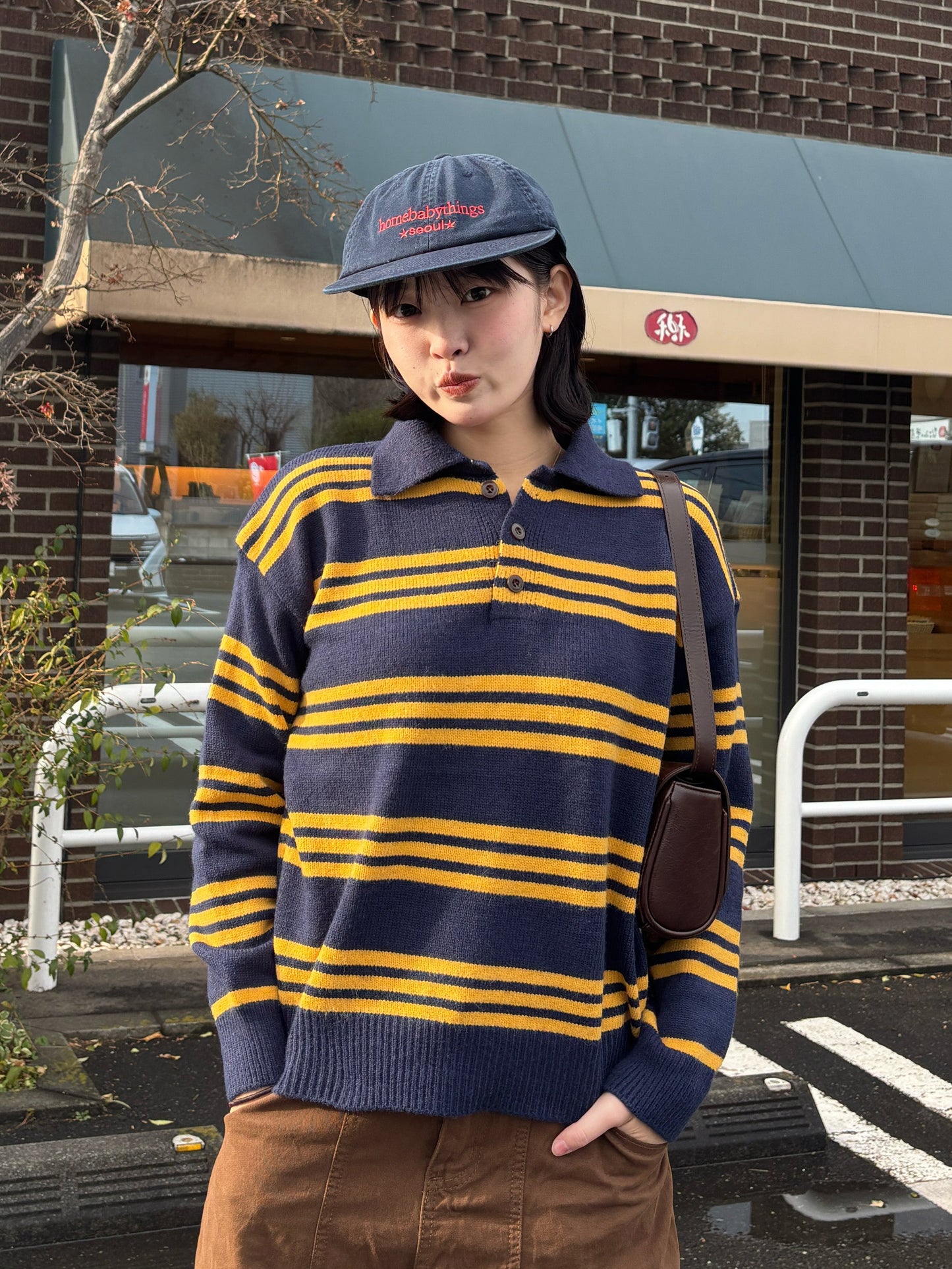 ボーダーニットポロトップス DPB63251