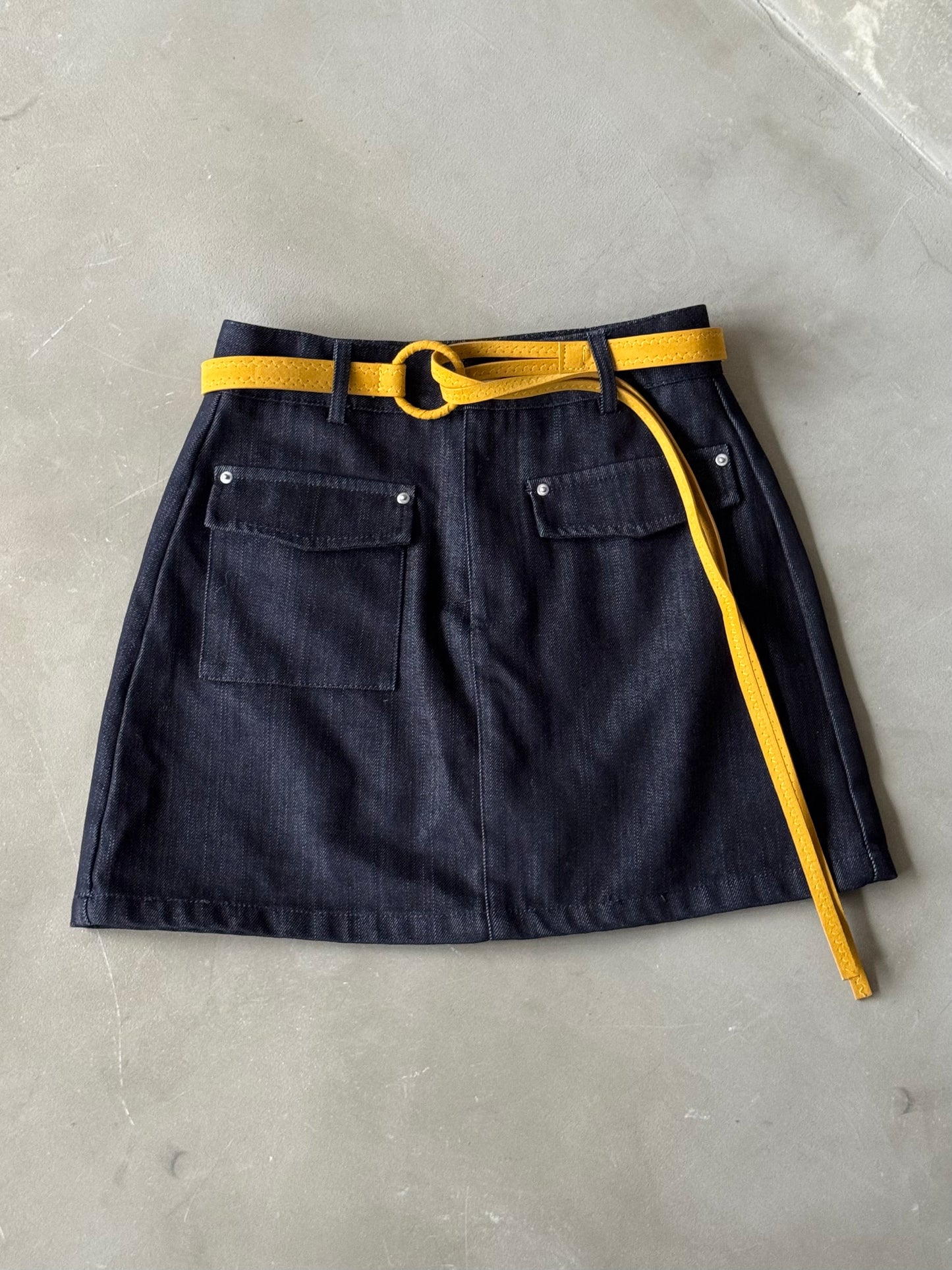 ベルト付きデニムライクミニスカート DPB91107