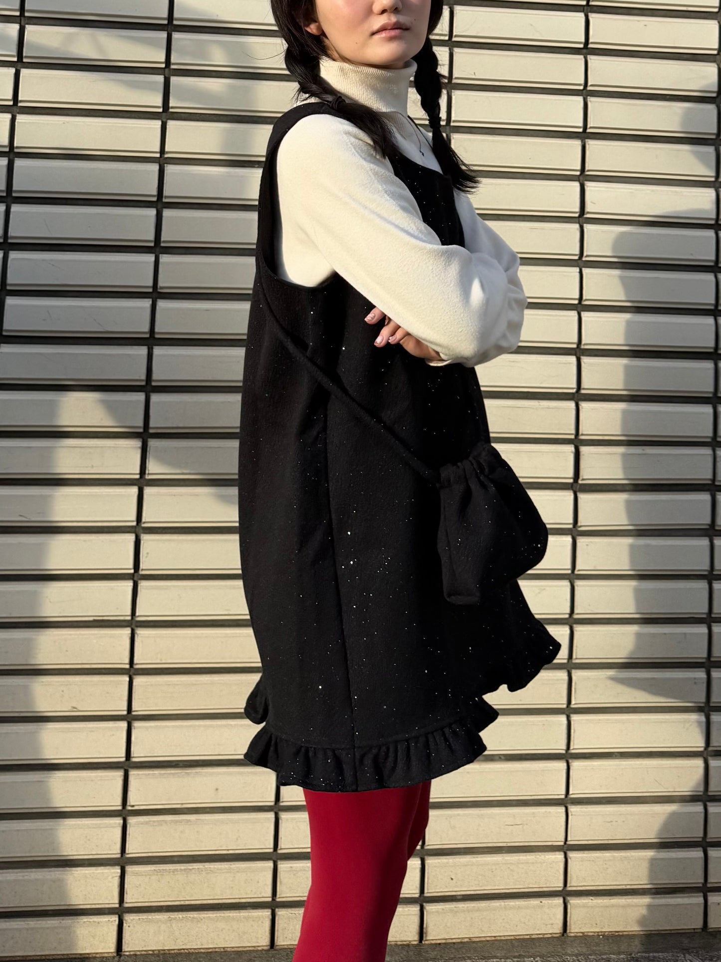 グリッターフリルワンピース&ミニバッグ DPA43724