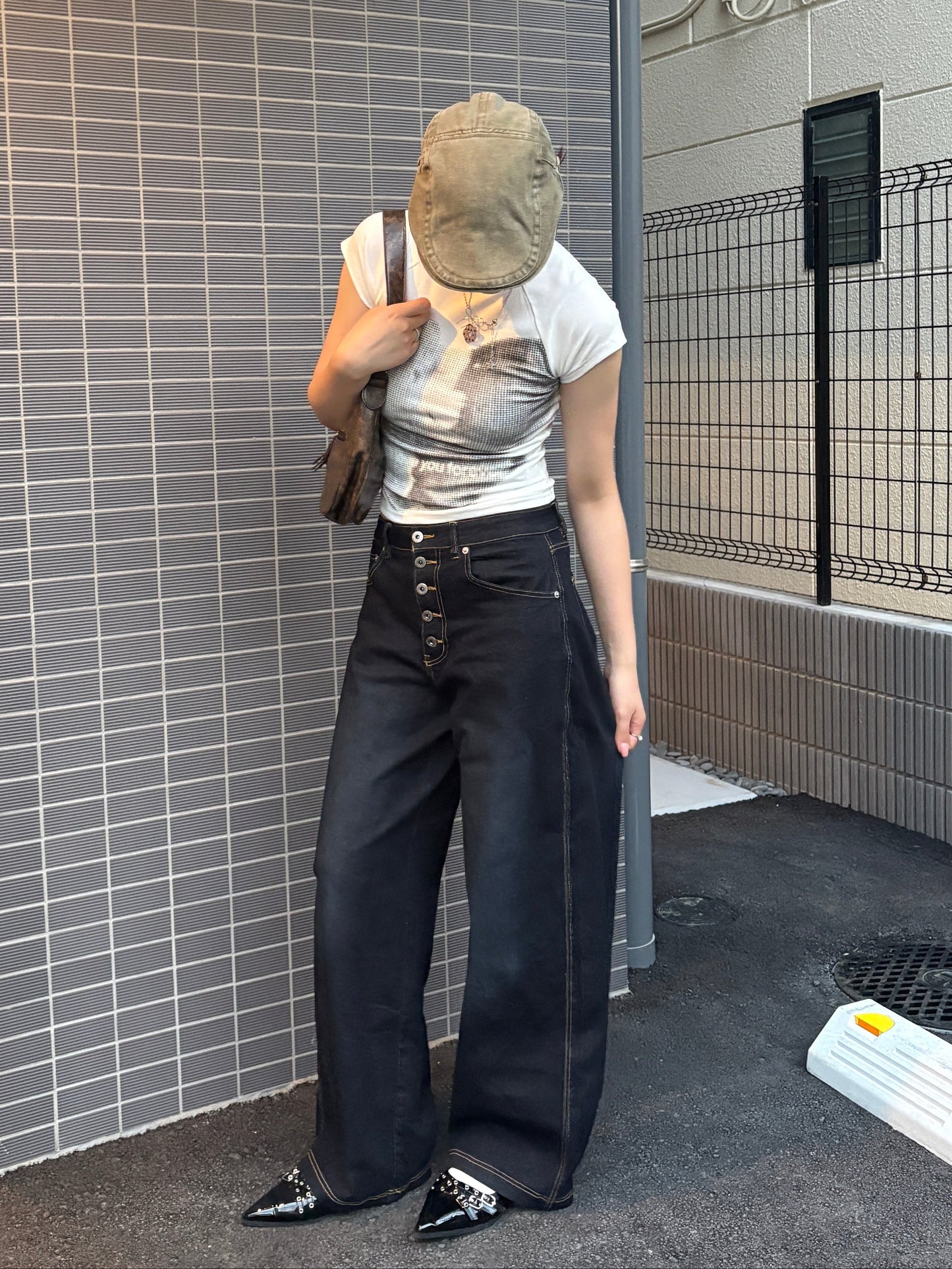 ベアプリントクロップドトップス DPC08055