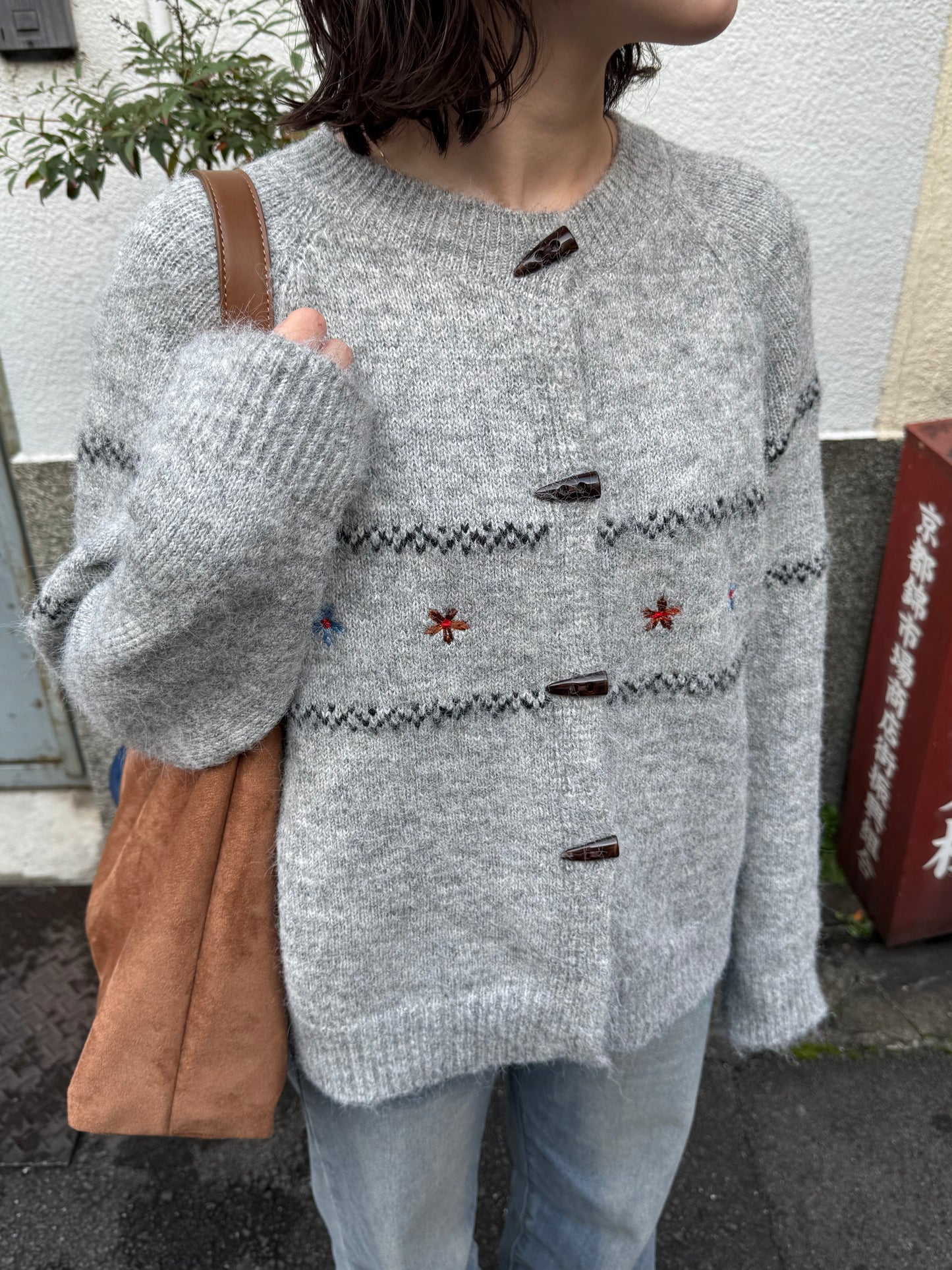 フラワーステッチカーディガン DPC03008