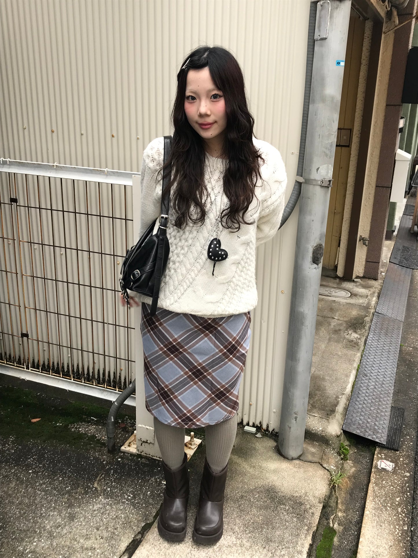 ミディアムチェックスカート DPB89190