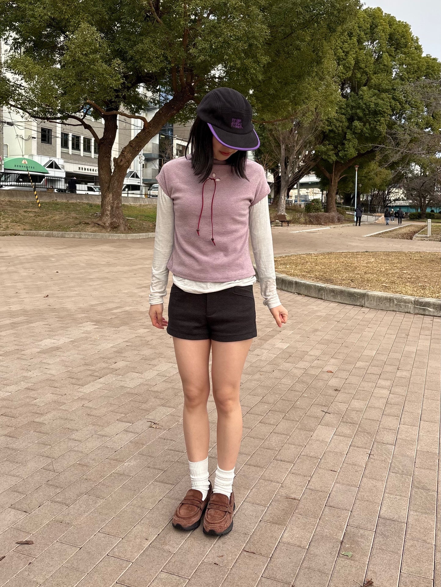 グレージュショートパンツ DPB99035