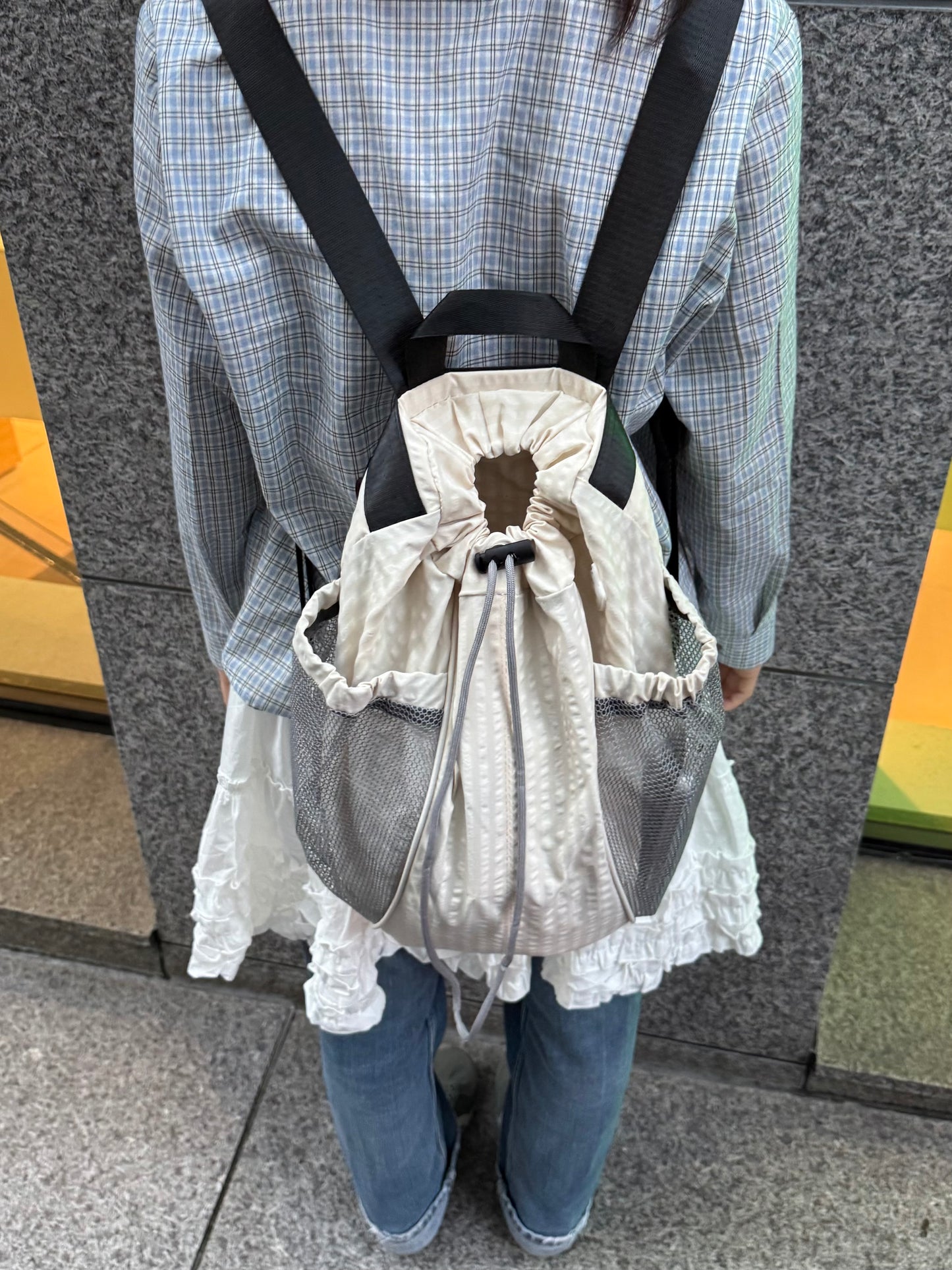 ホワイトメッシュバッグパック DPA43683