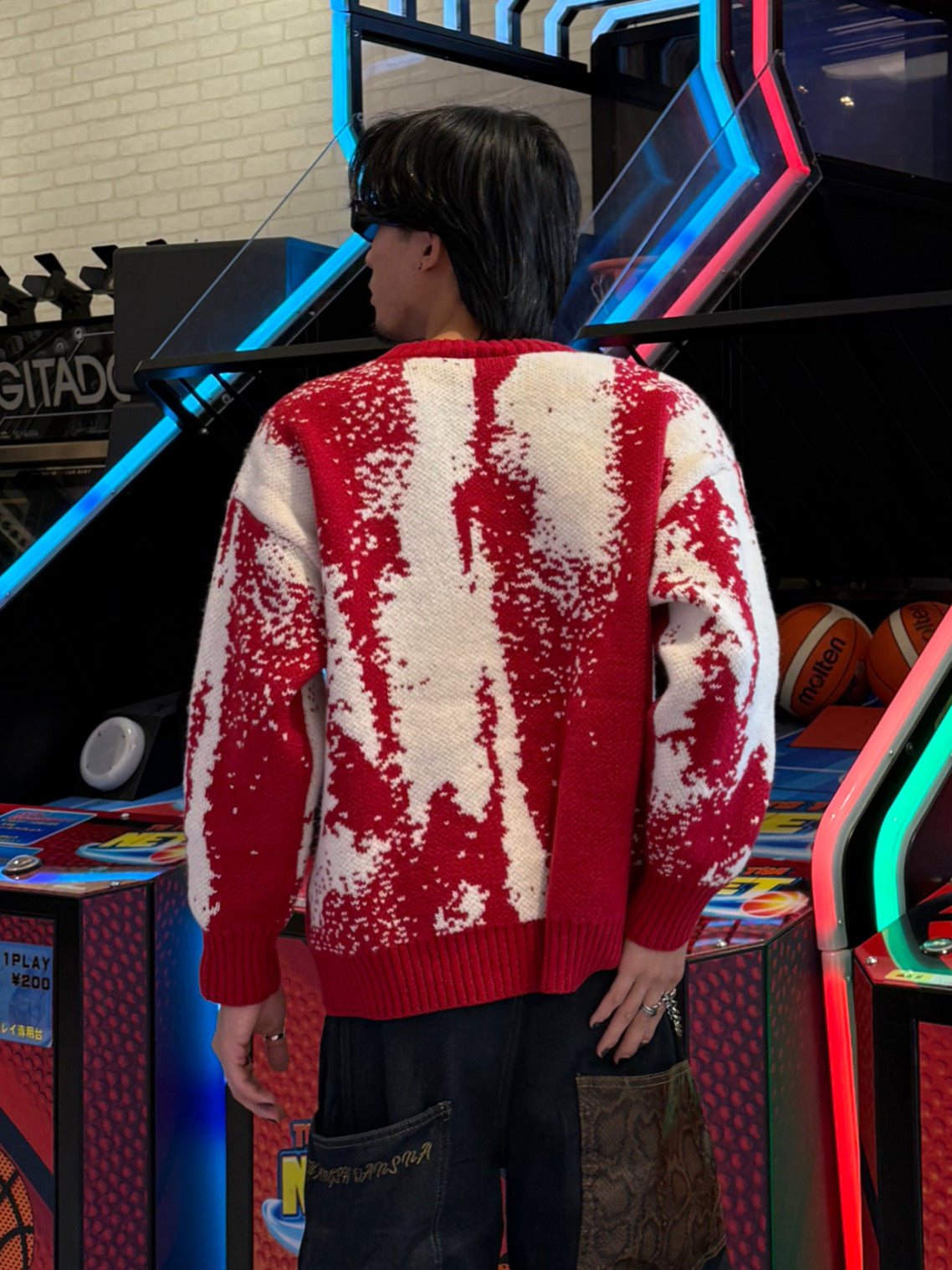 バイカラーデザインニット DPB90074