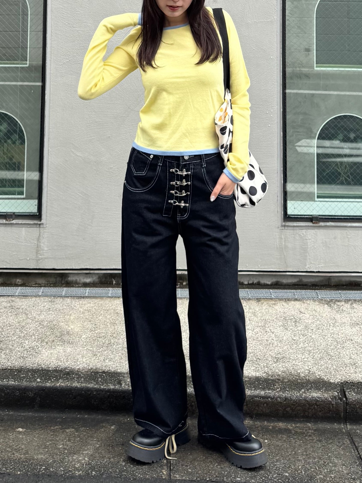 フロントデザインデニムパンツ DPB91098