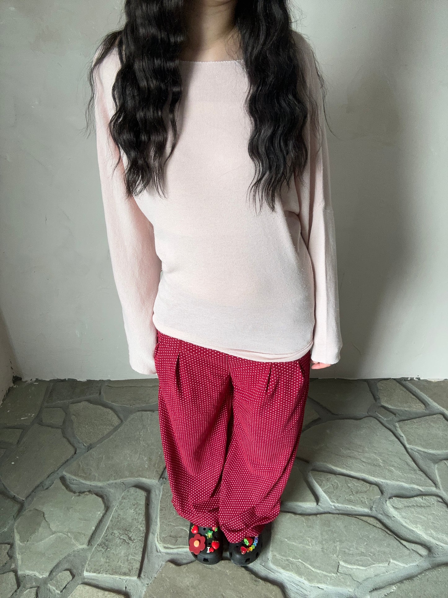 ピンクワンショルカットソー DPB95026