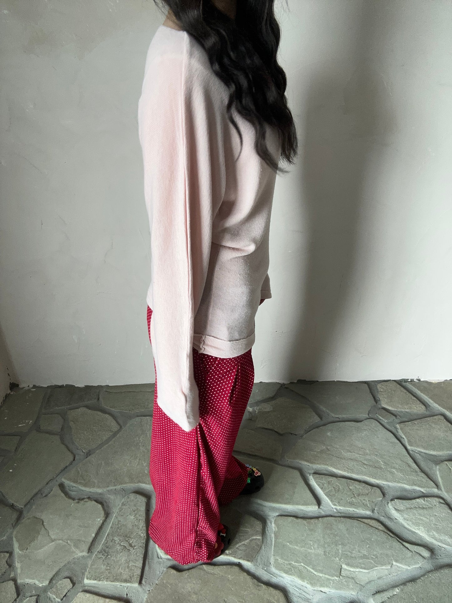 ピンクワンショルカットソー DPB95026