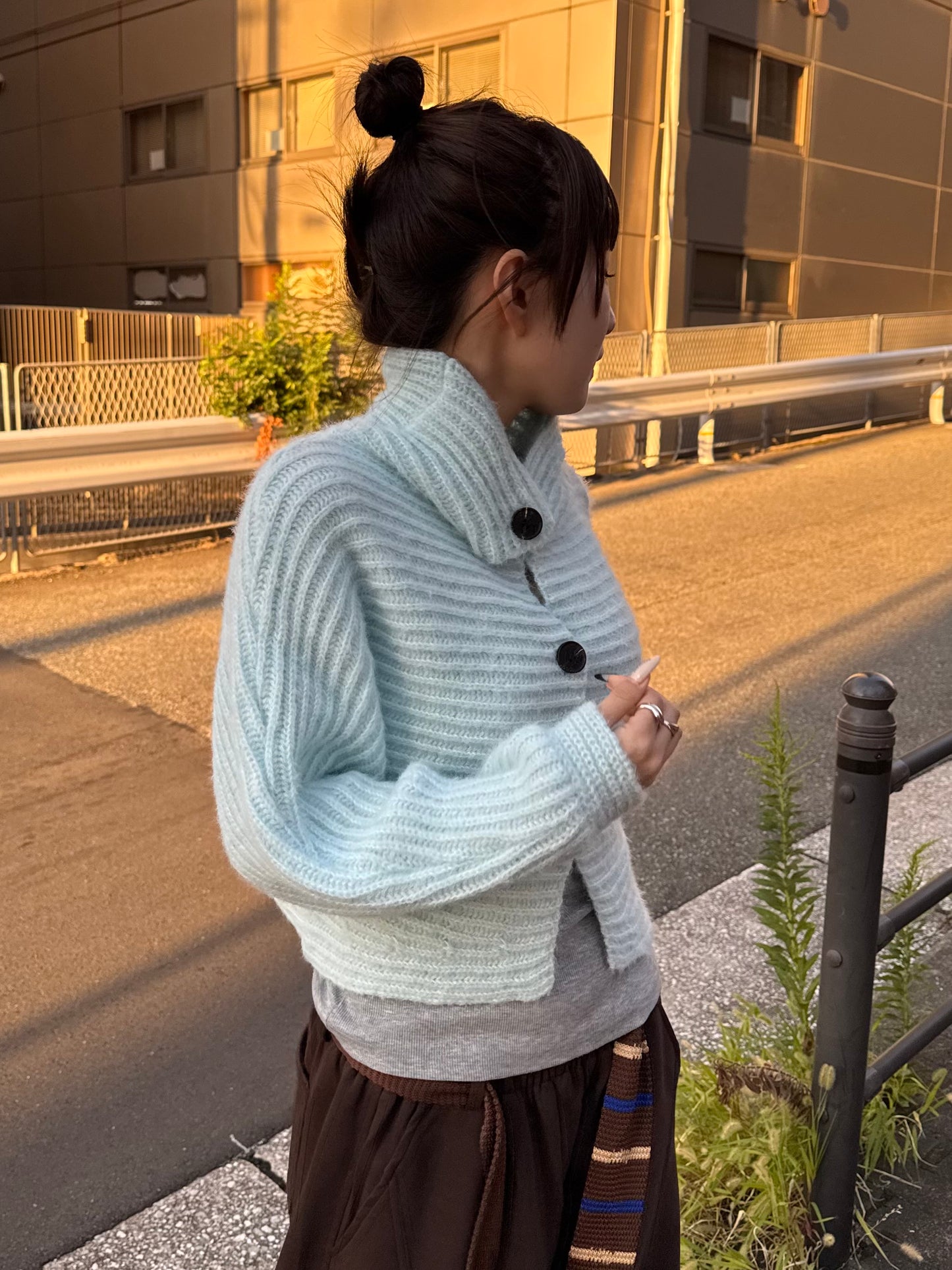 ハイネックフロントボタンニット DPB85398