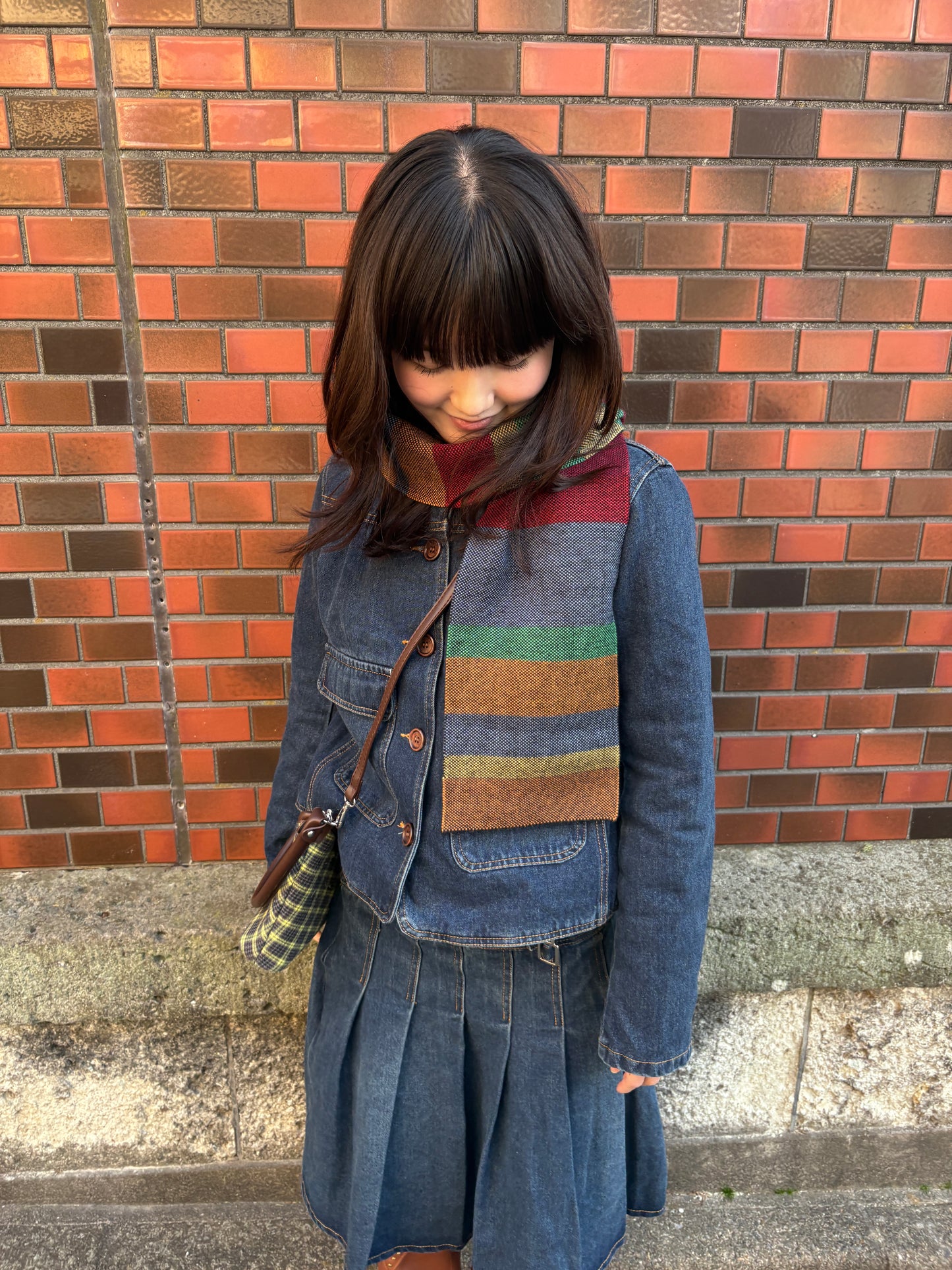 ウールストライプスカーフ DPA43780