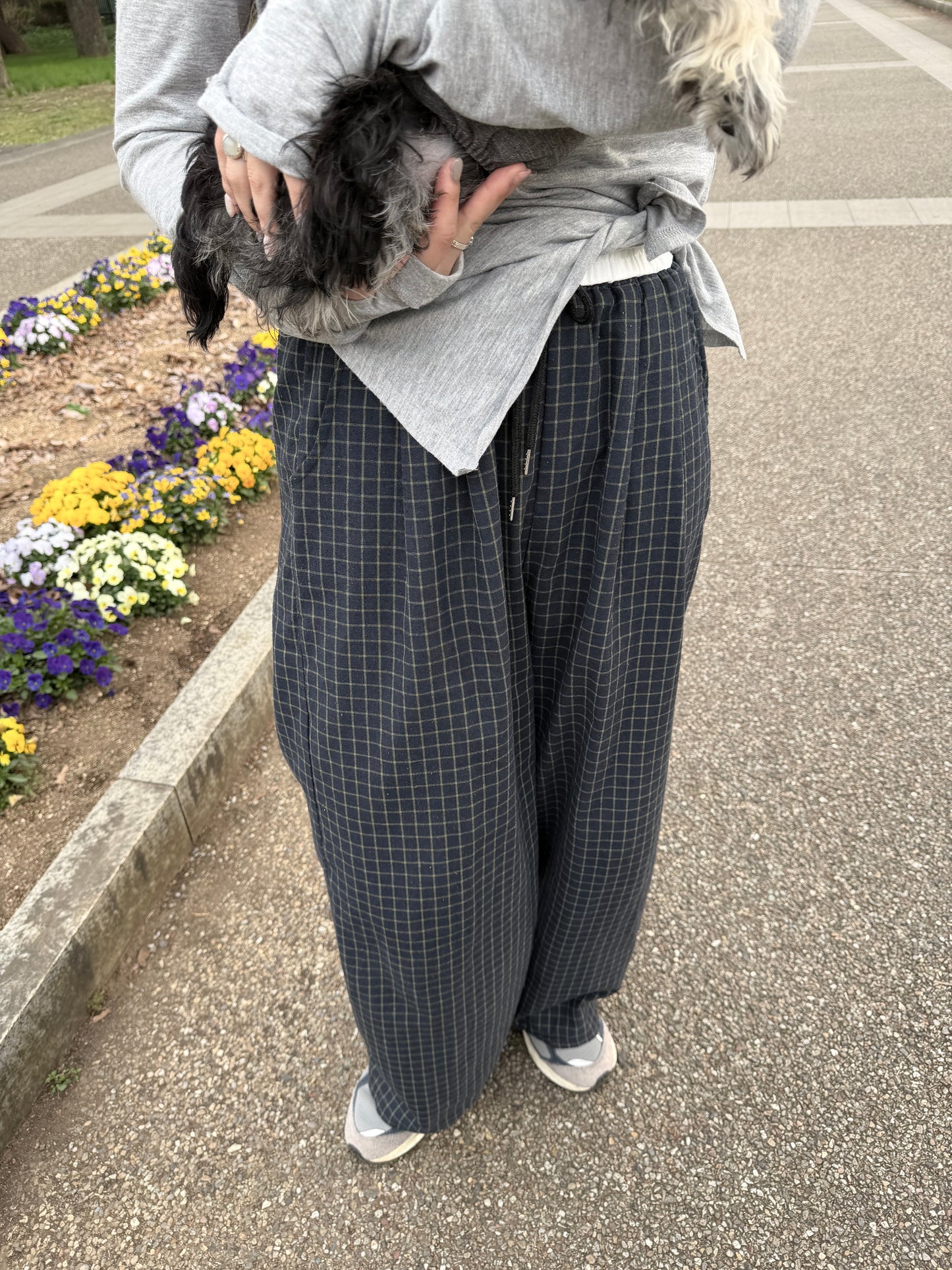 ウエストリボンチェックパンツ DPB78002