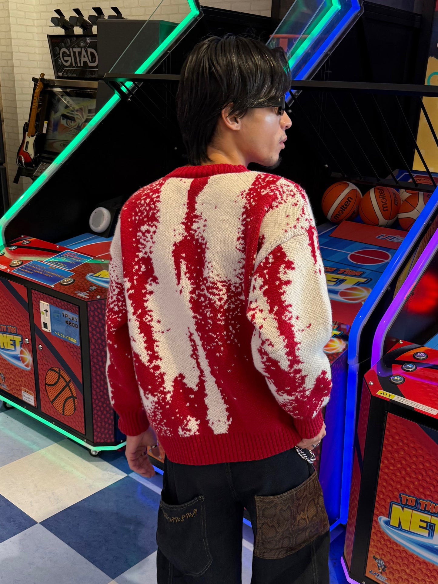 バイカラーデザインニット DPB90074