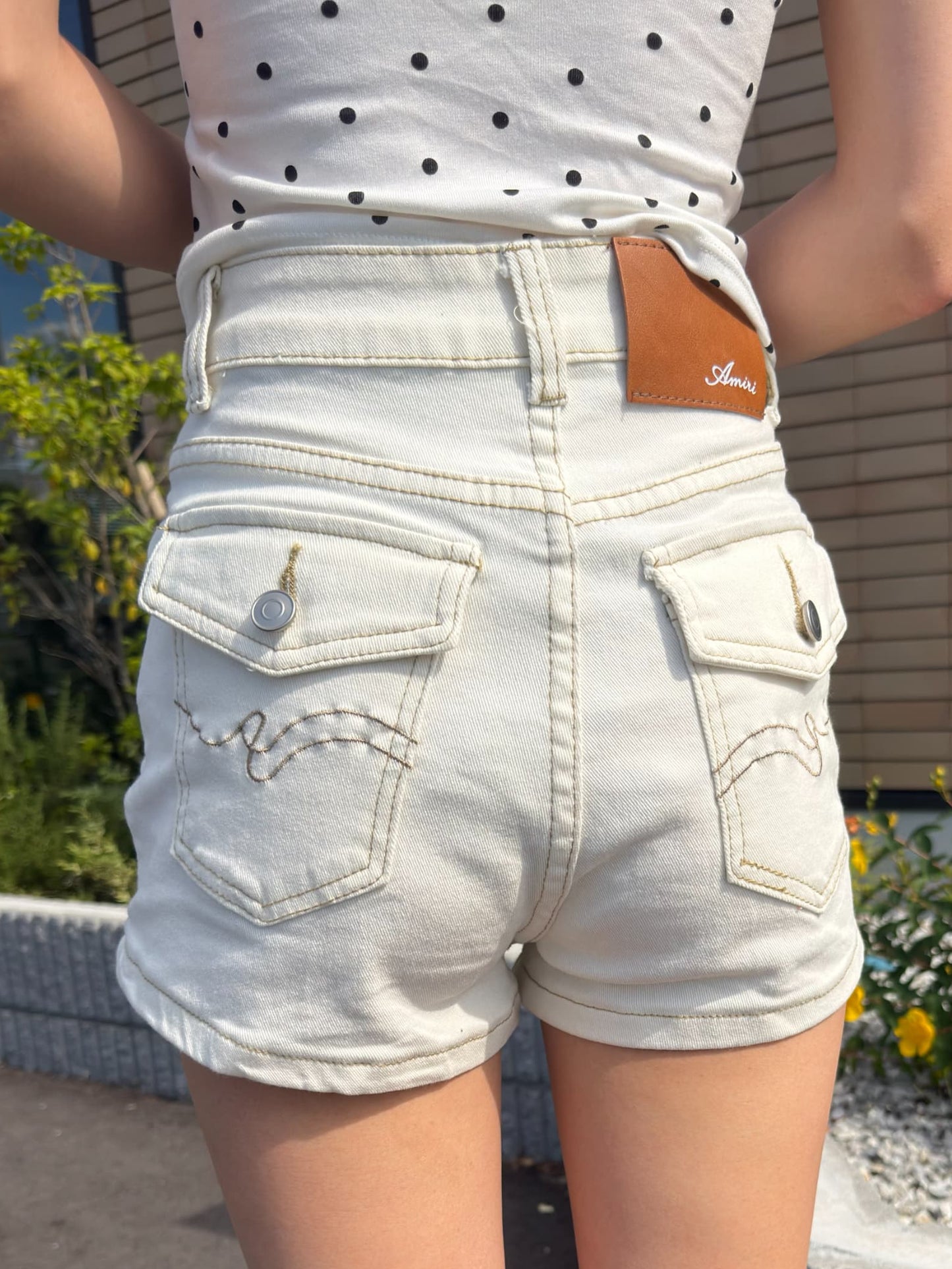 ホワイトデニムショートパンツ DPB42503