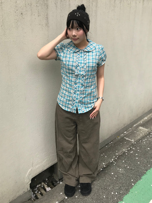 スカイブルーチェックシャツ DPB89244