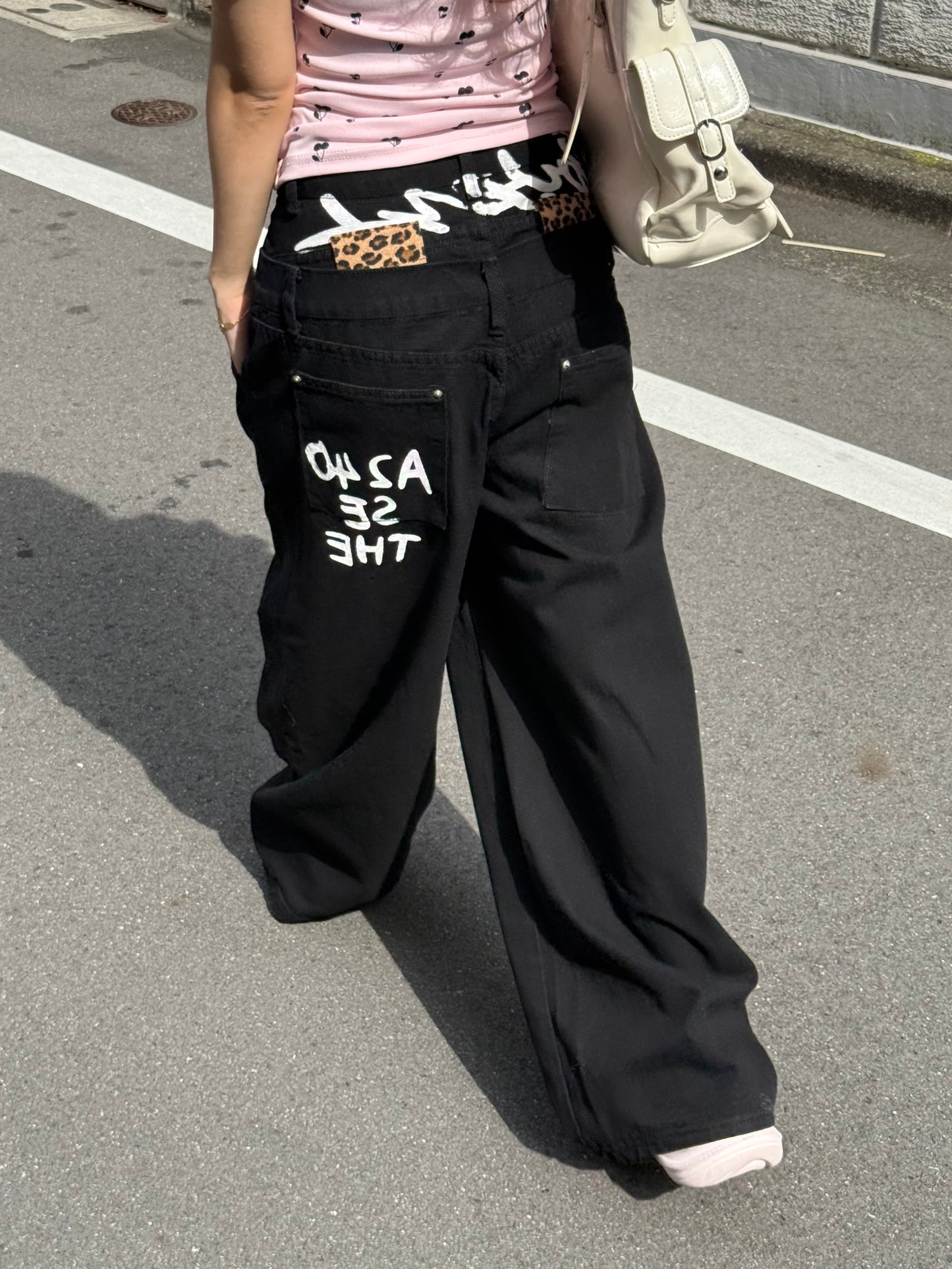 バックレタリングデニムパンツ DPB86257