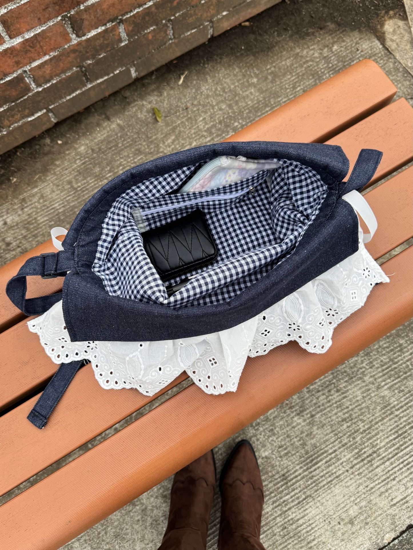 エンジェルレースデニムショルダーバッグ DPC03028