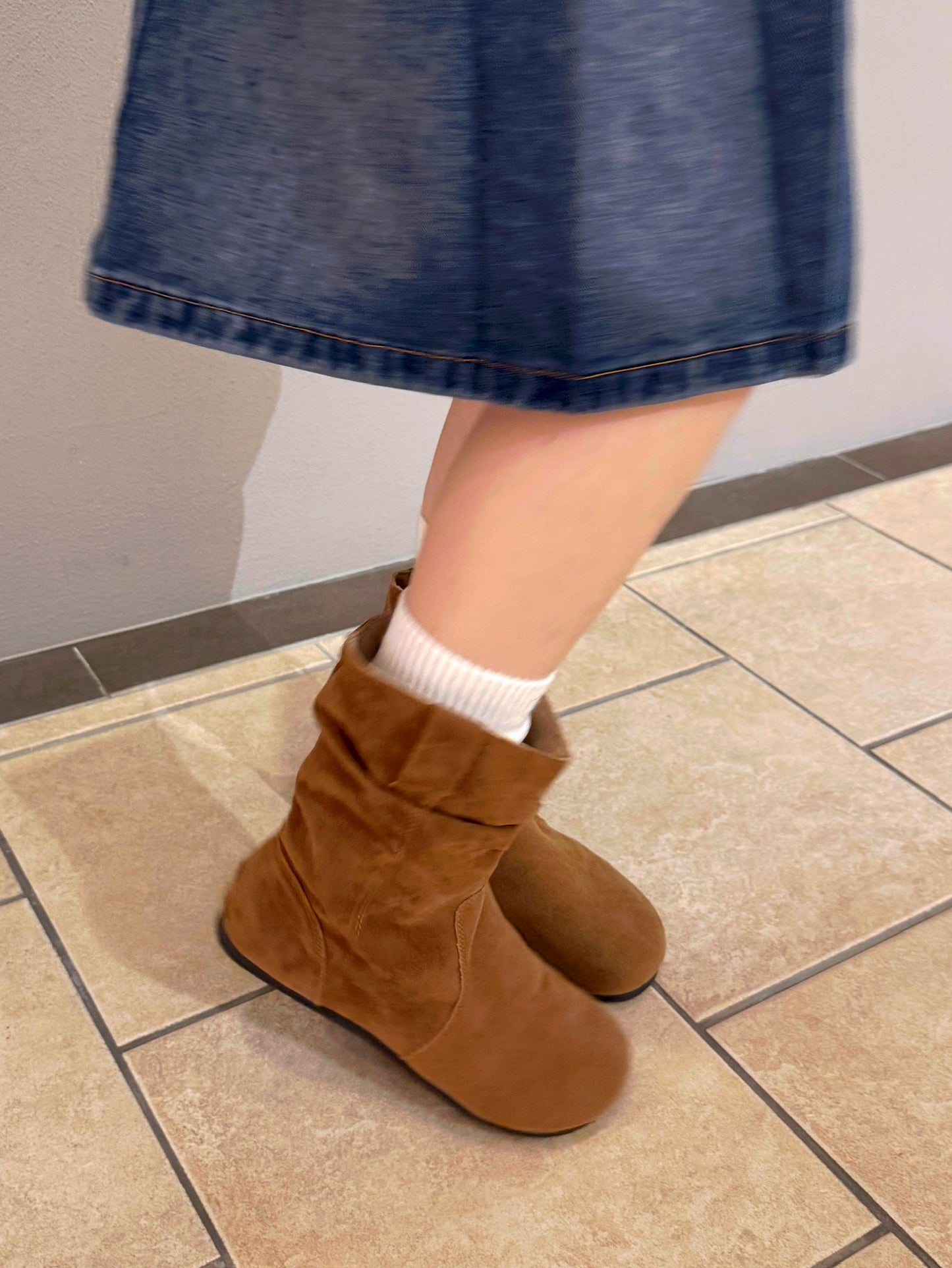 ライトブラウンショートブーツ DPA43691