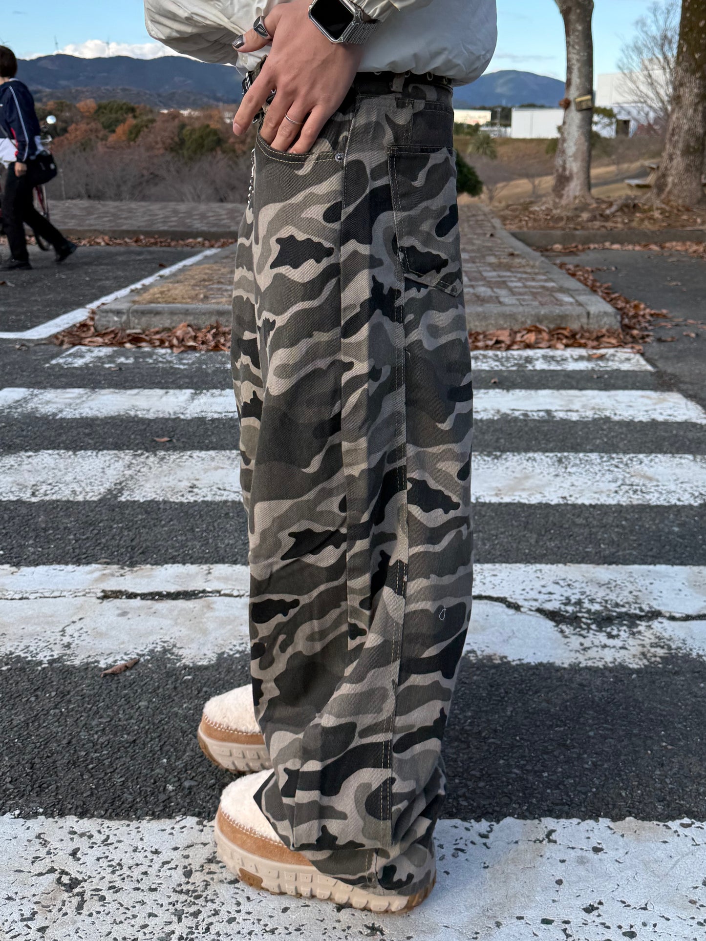 カモフラワイドデニムパンツ DPB90106