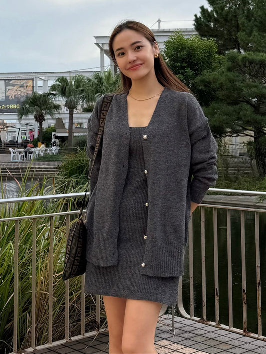 グレーセーターツーピースセット DPB47480