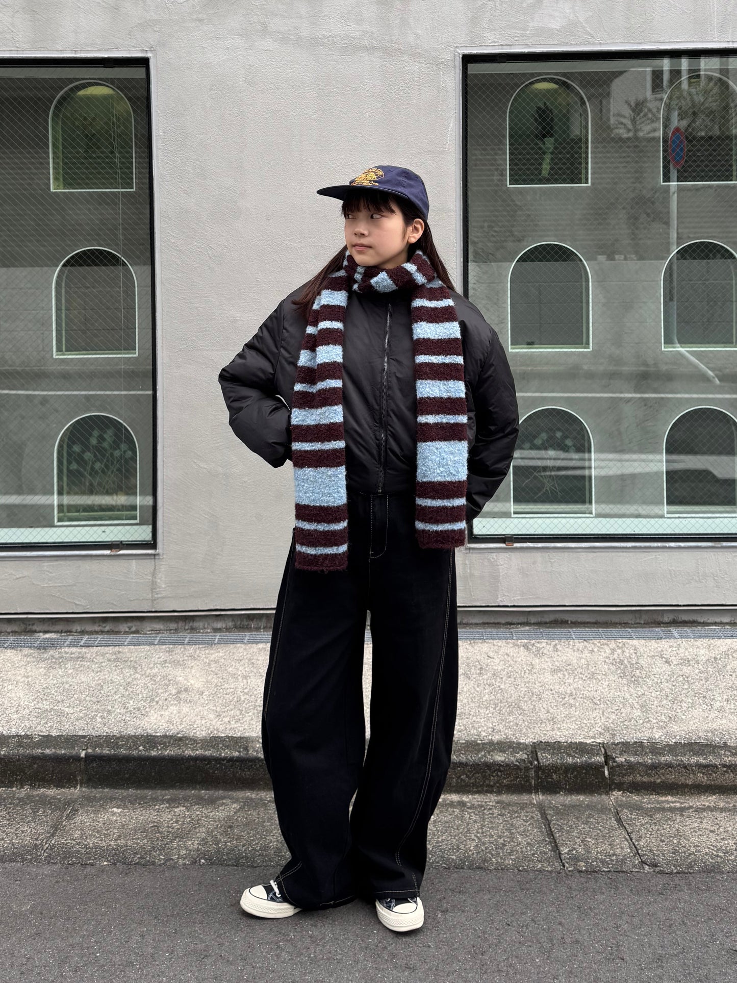 バイカラーボーダーマフラー DPB91062