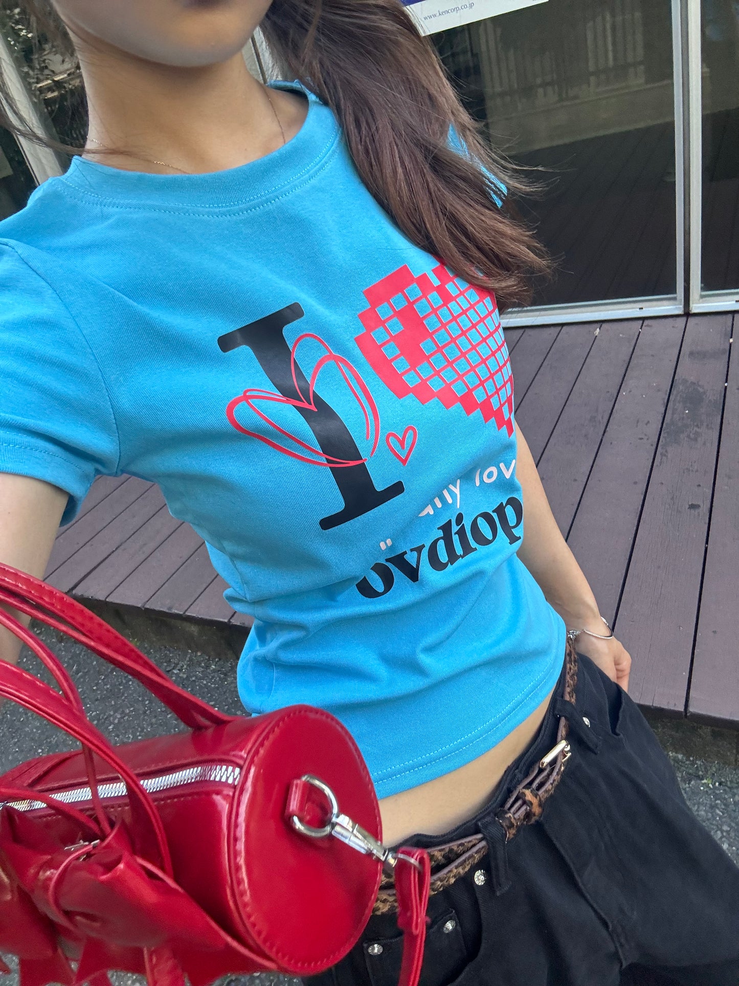 ピクセルアイラブTシャツ DPB86086