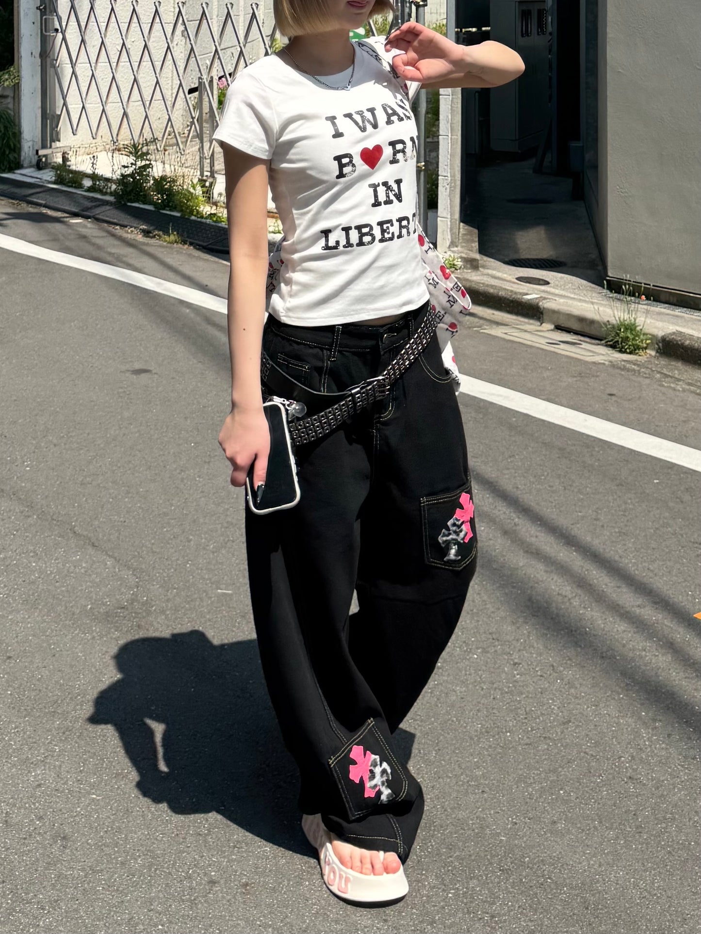 クロスパッチボリュームデニムパンツ DPB86270