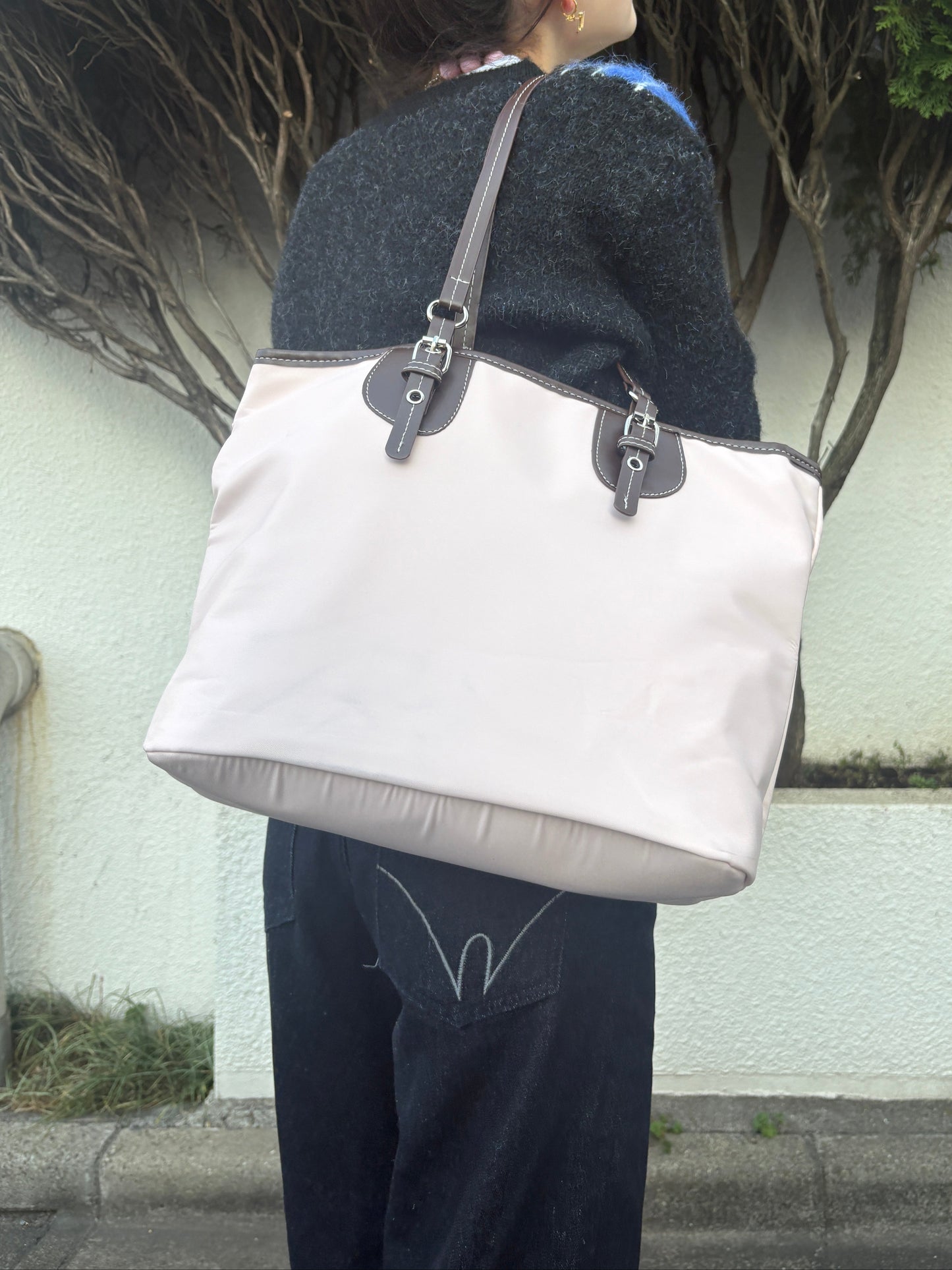 ライトピンクレトロチェックトート DPA43772