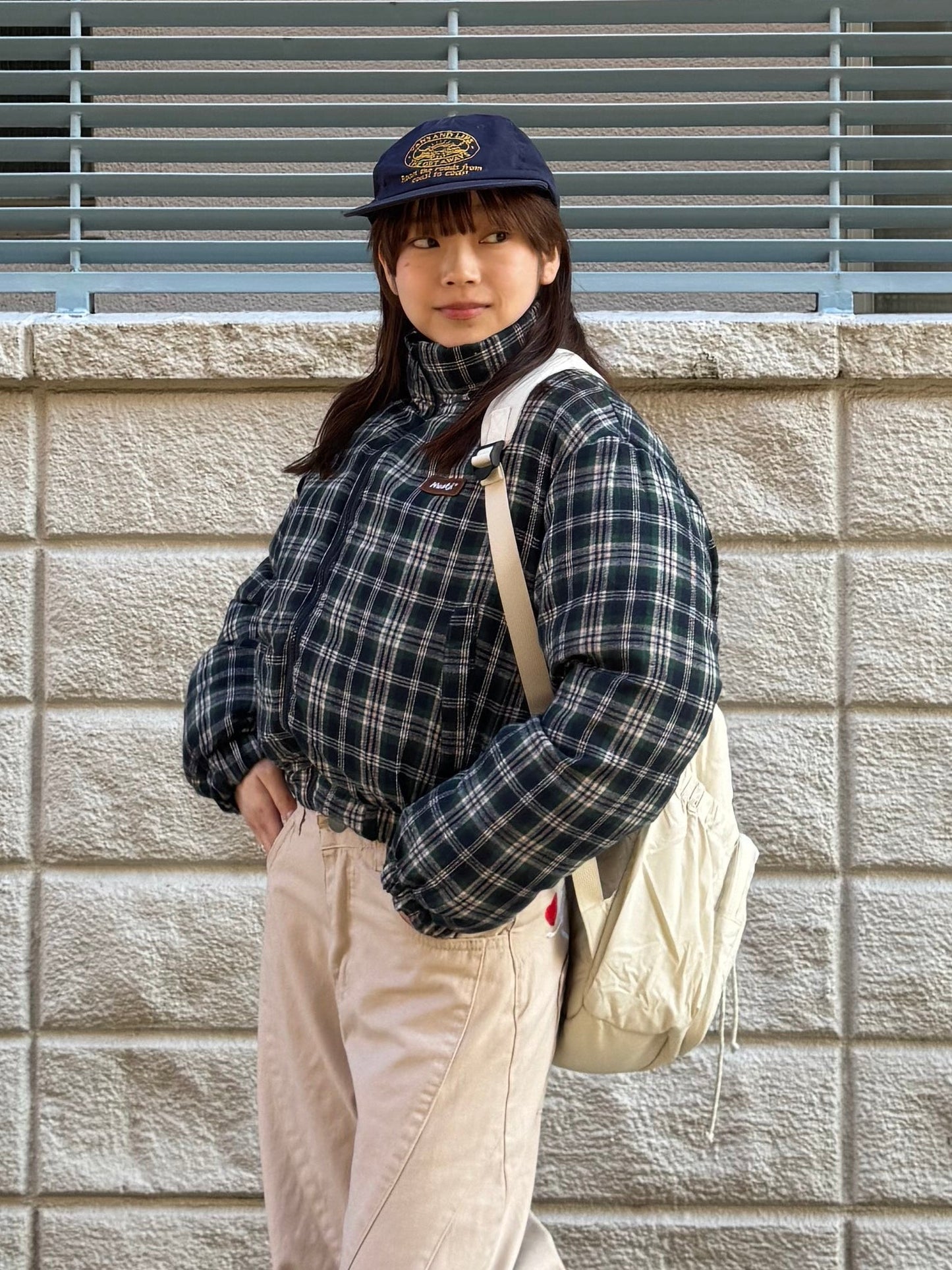 リバーシブルチェック中綿ジャケット DPB91075