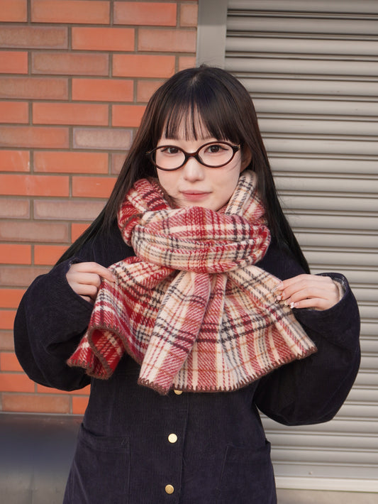 レッドチェックマフラー DPB85428