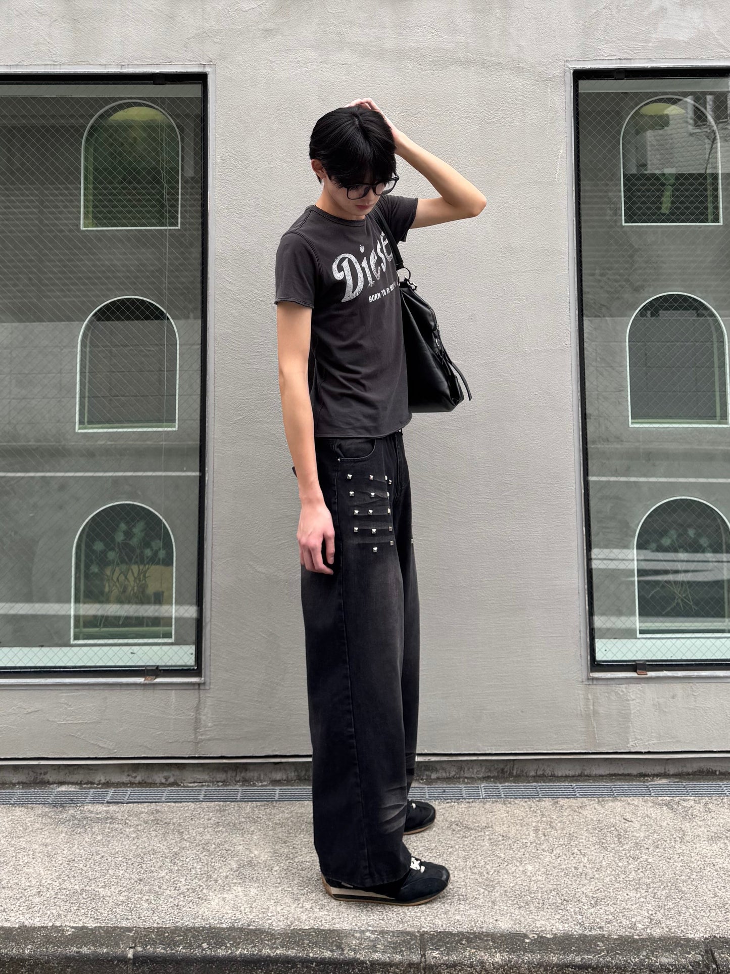 フロントスタッズデニムパンツ DPC05001