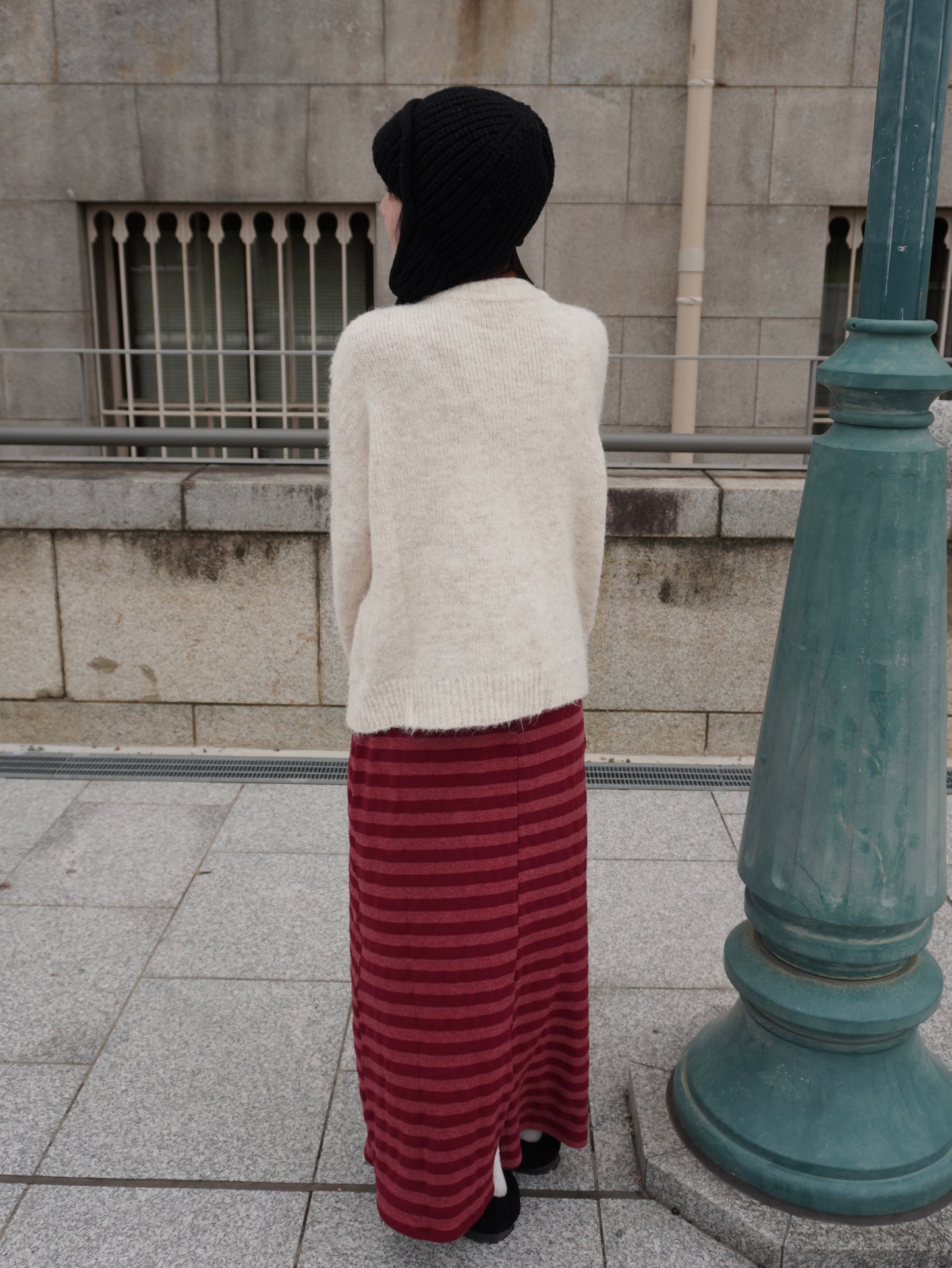 ボーダーニットロングスカート DPB85380