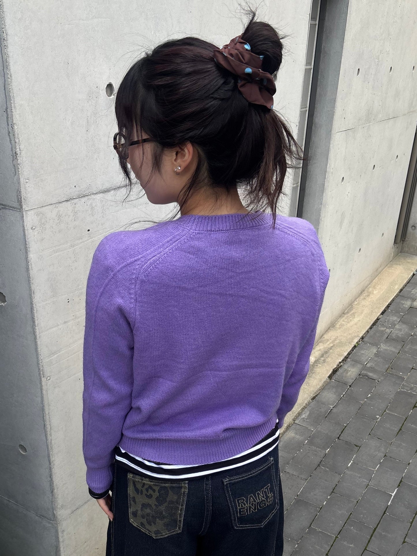 ナチュラルパープルニット DPB89118