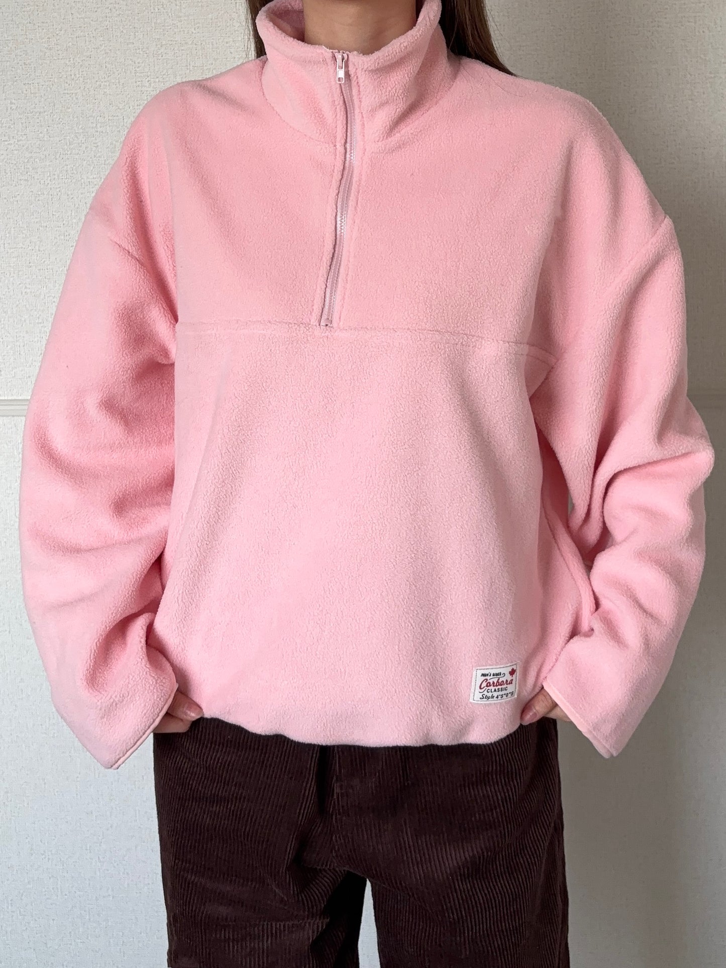 カラーボアハーフジップトップス DPB88181