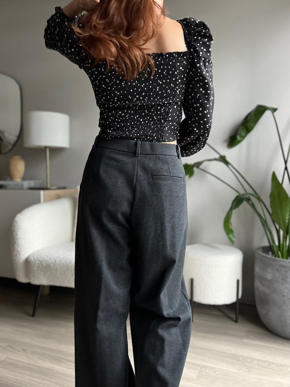 スクエアネックドットブラウス DPB56329