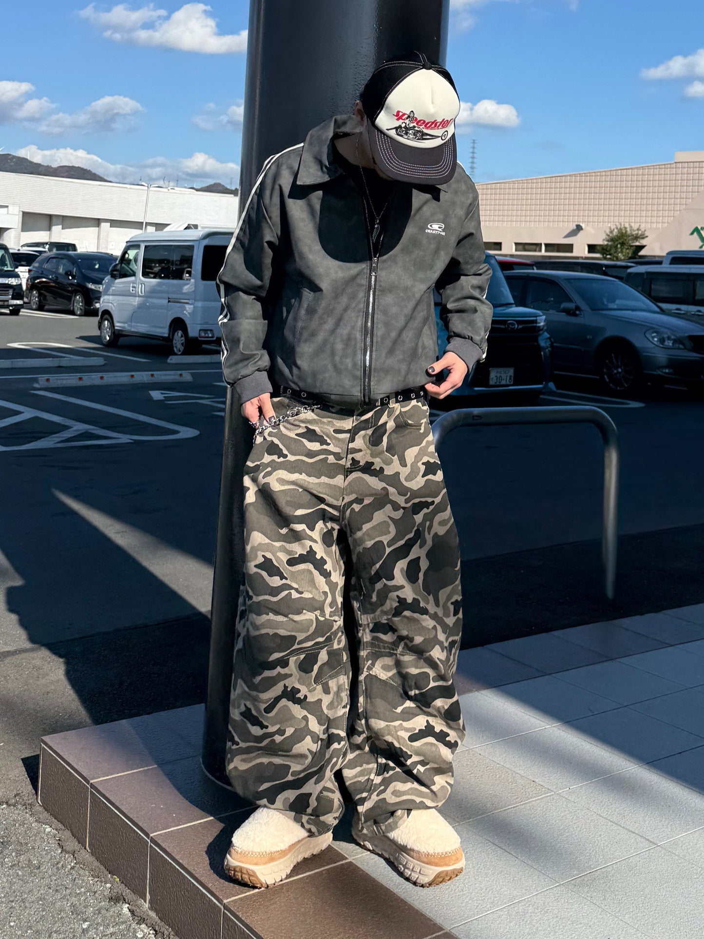 カモフラワイドデニムパンツ DPB90106